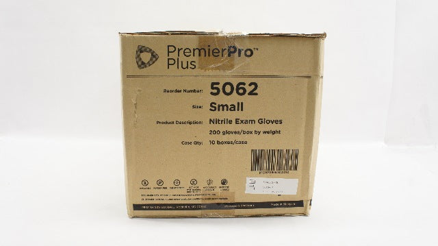 S2S Global 5062 PremierPro Plus Nitrile Exam Gloves,Small Size - case of 7 boxes of 200