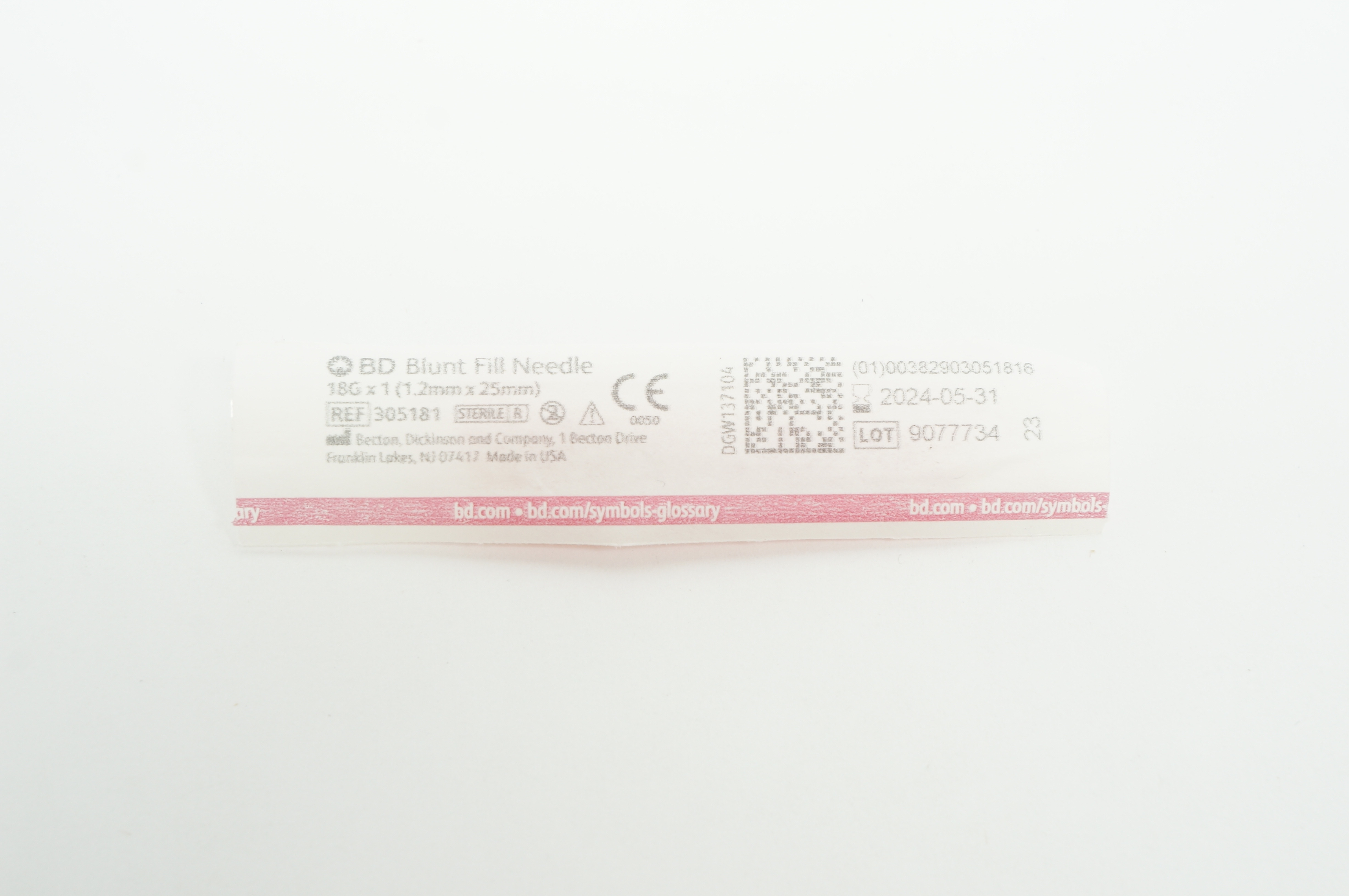 BD 305181 Blunt Fill Ndle. 18G x 1 TW