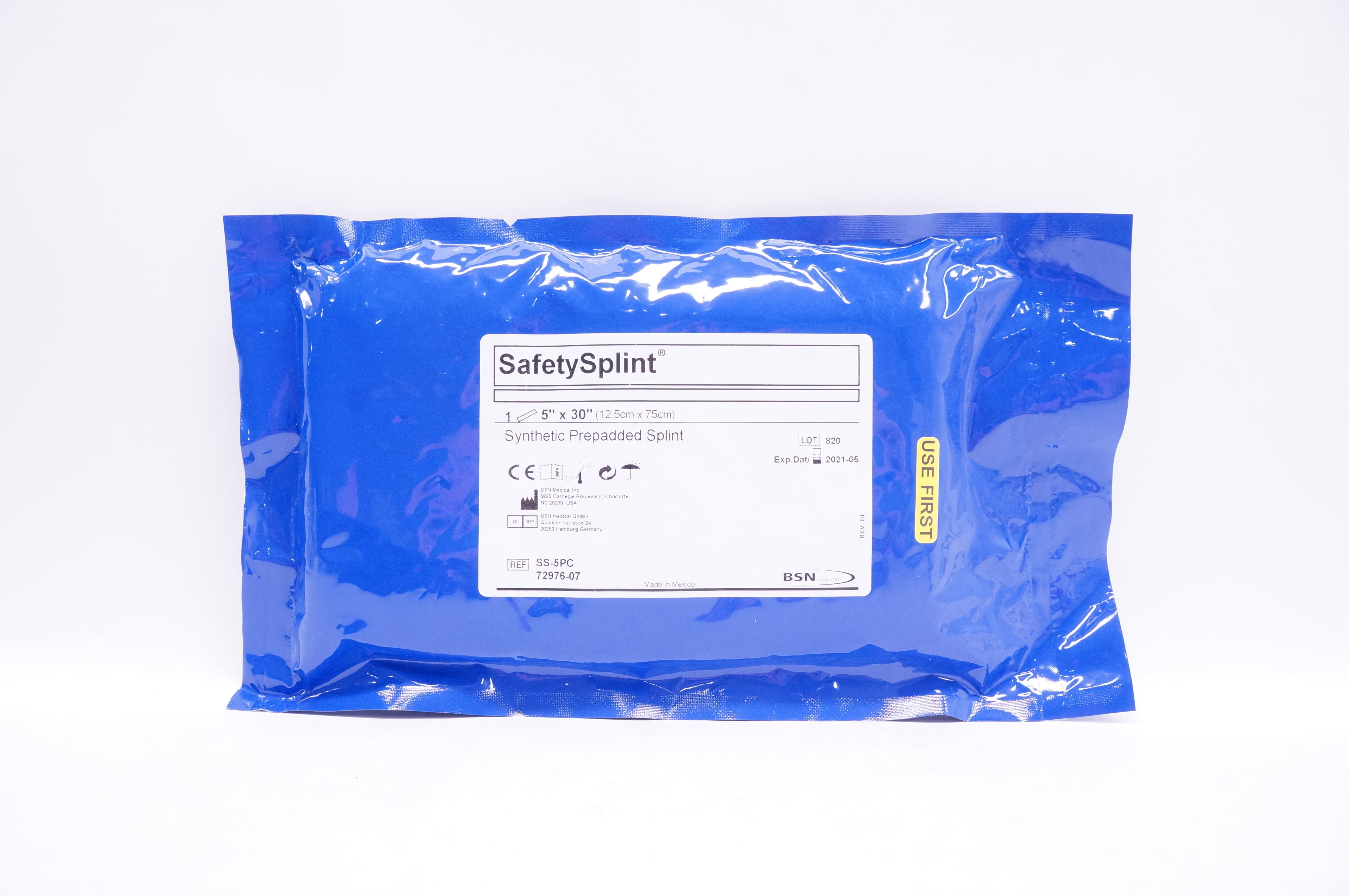 BSN SS-5PC Safety Synthetic Prepadded Splint  5inch x 30inch
