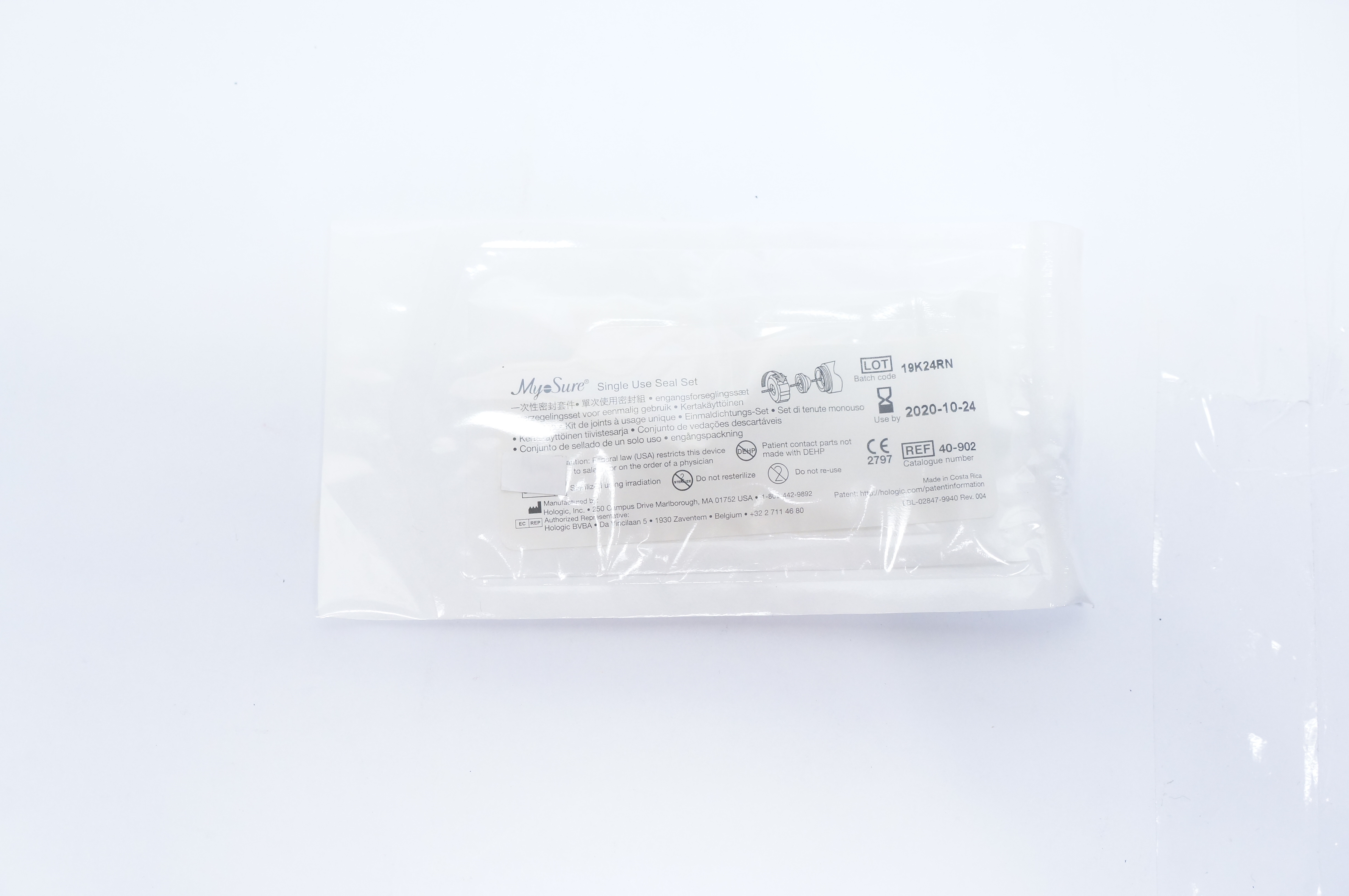 Hologic 40-902 My-Sure Single Use Seal Set