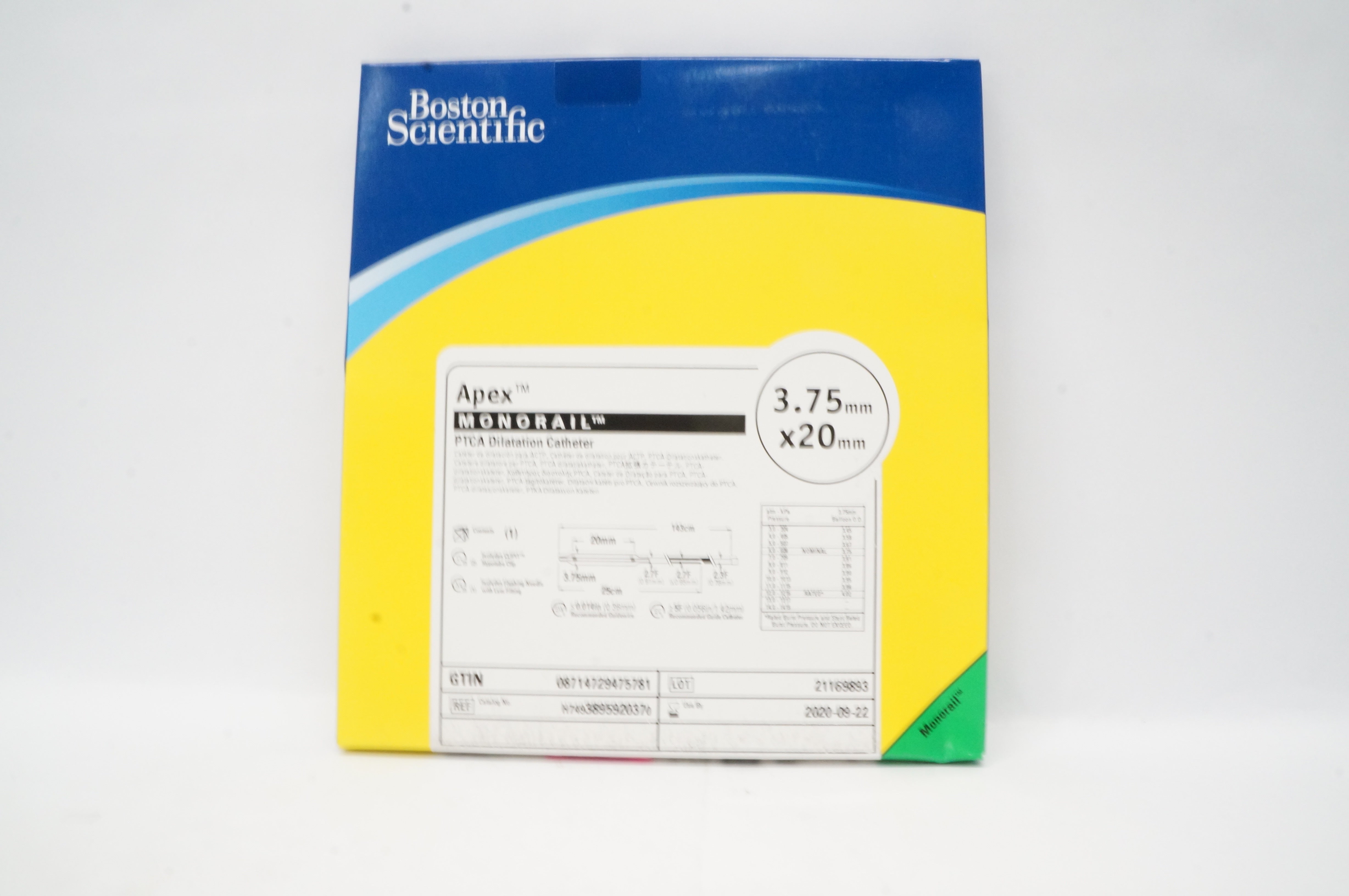 Boston Scientific H7493895920370 Apex PTCA Dilatation Cath. 3.75mm x 20mm (x)
