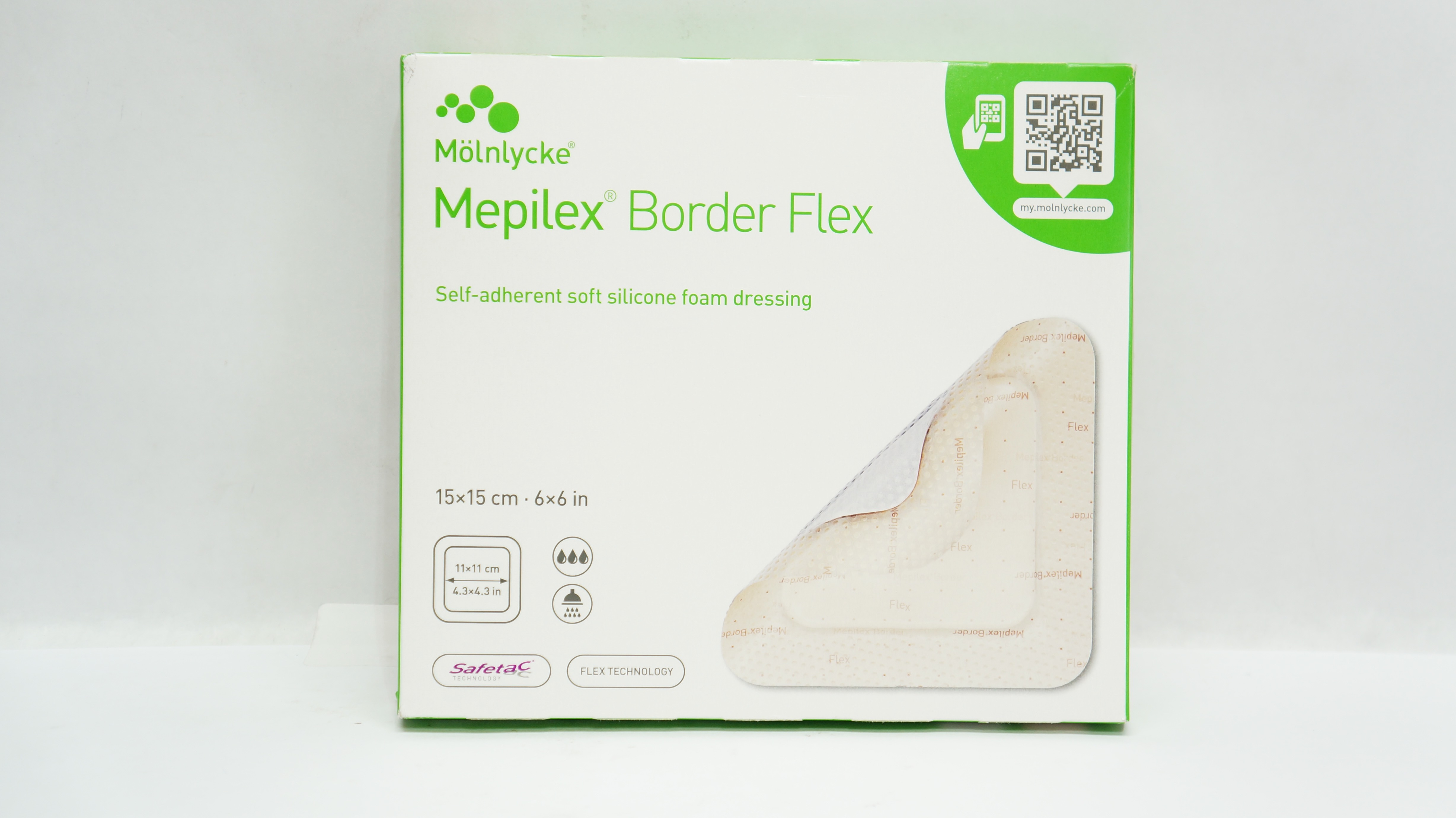 Molnlycke HealthCare 595400 Mepilex Border Flex Dressing 6 x 6inch - Box of 5