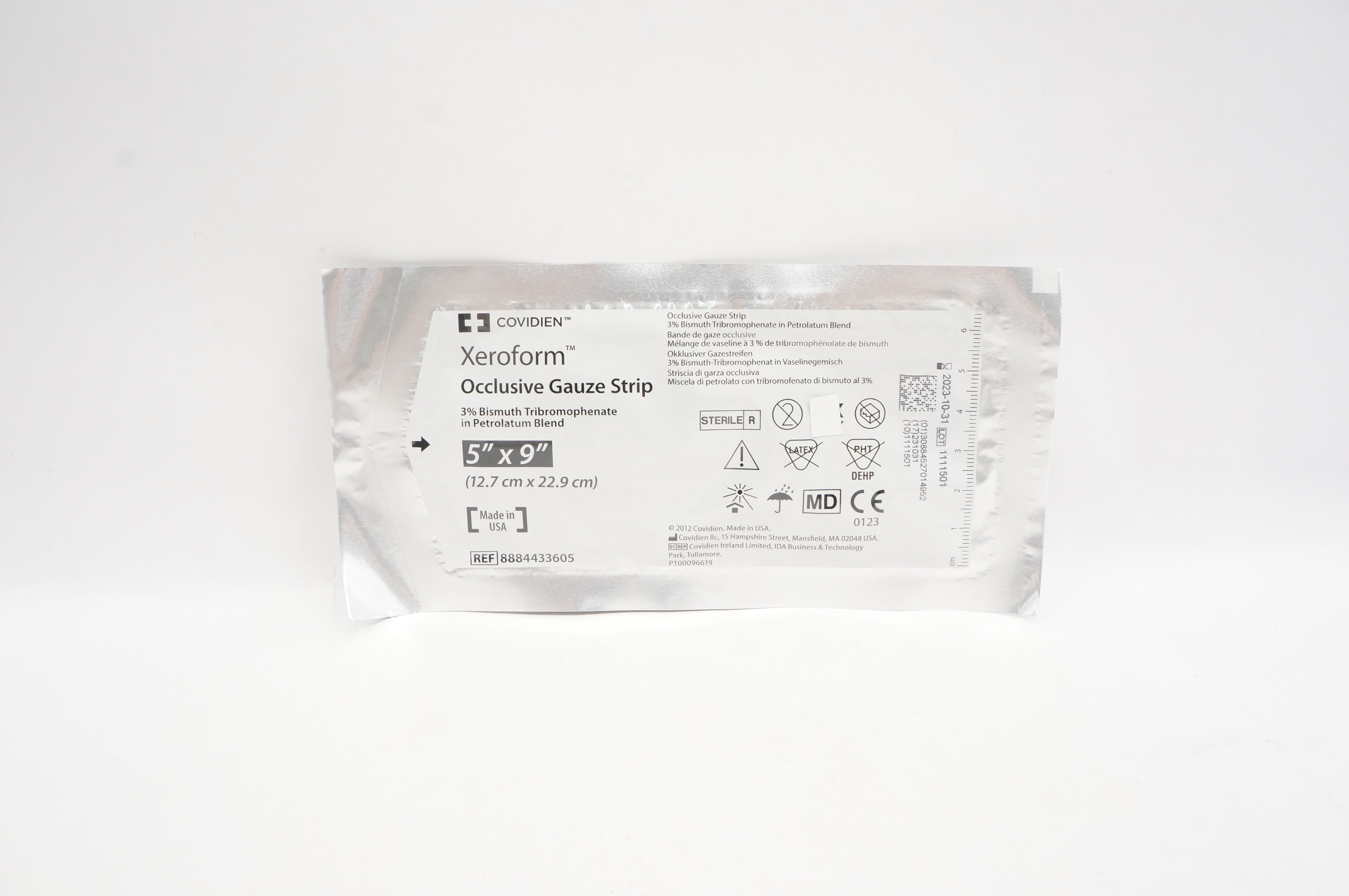 Covidien 8884433605 Xeroform Occlusive Gauze Strip 5 inch x 9 inch