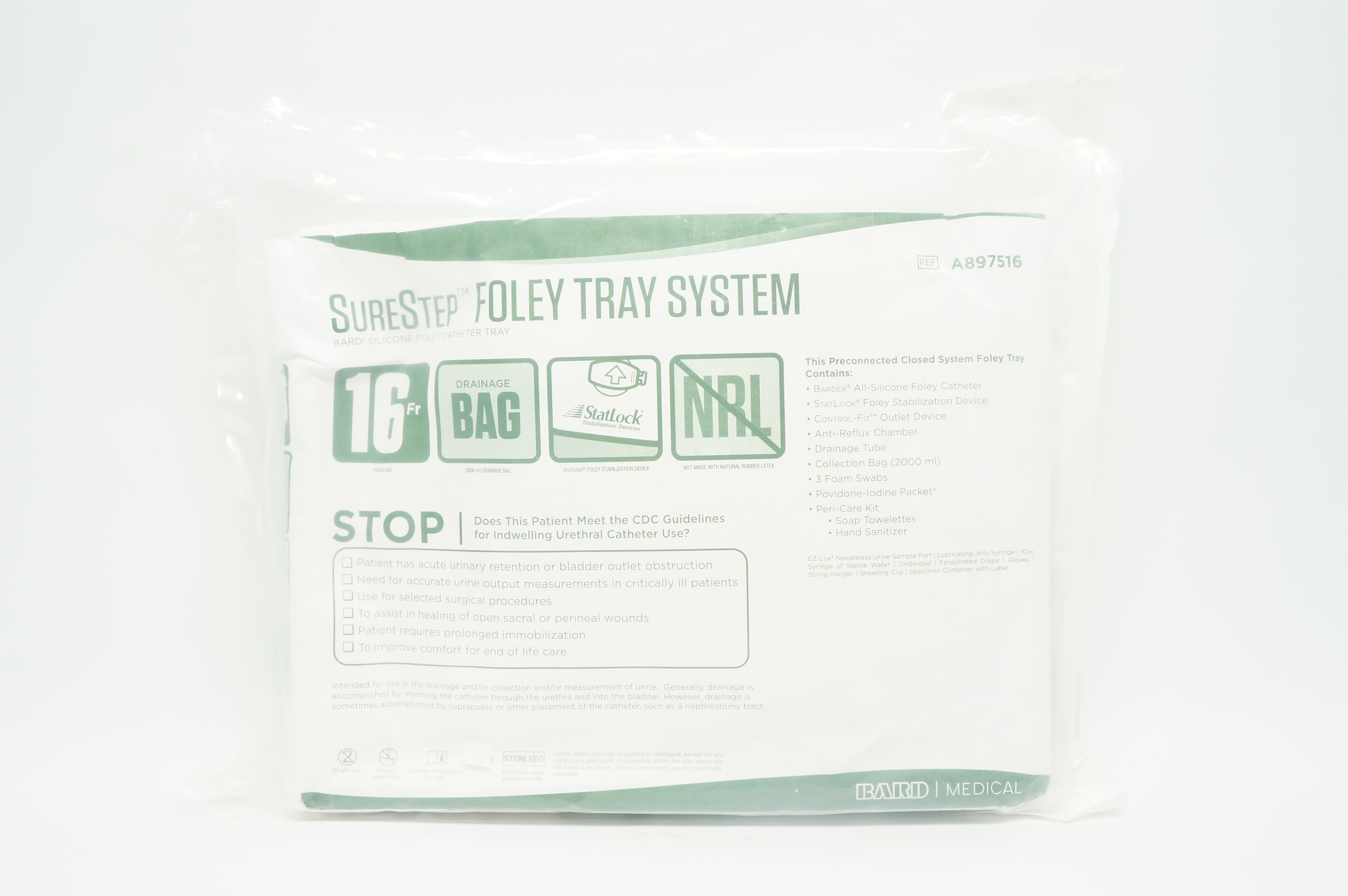 Bard A897516 Super-Step Foley Tray System 16Fr  (x)