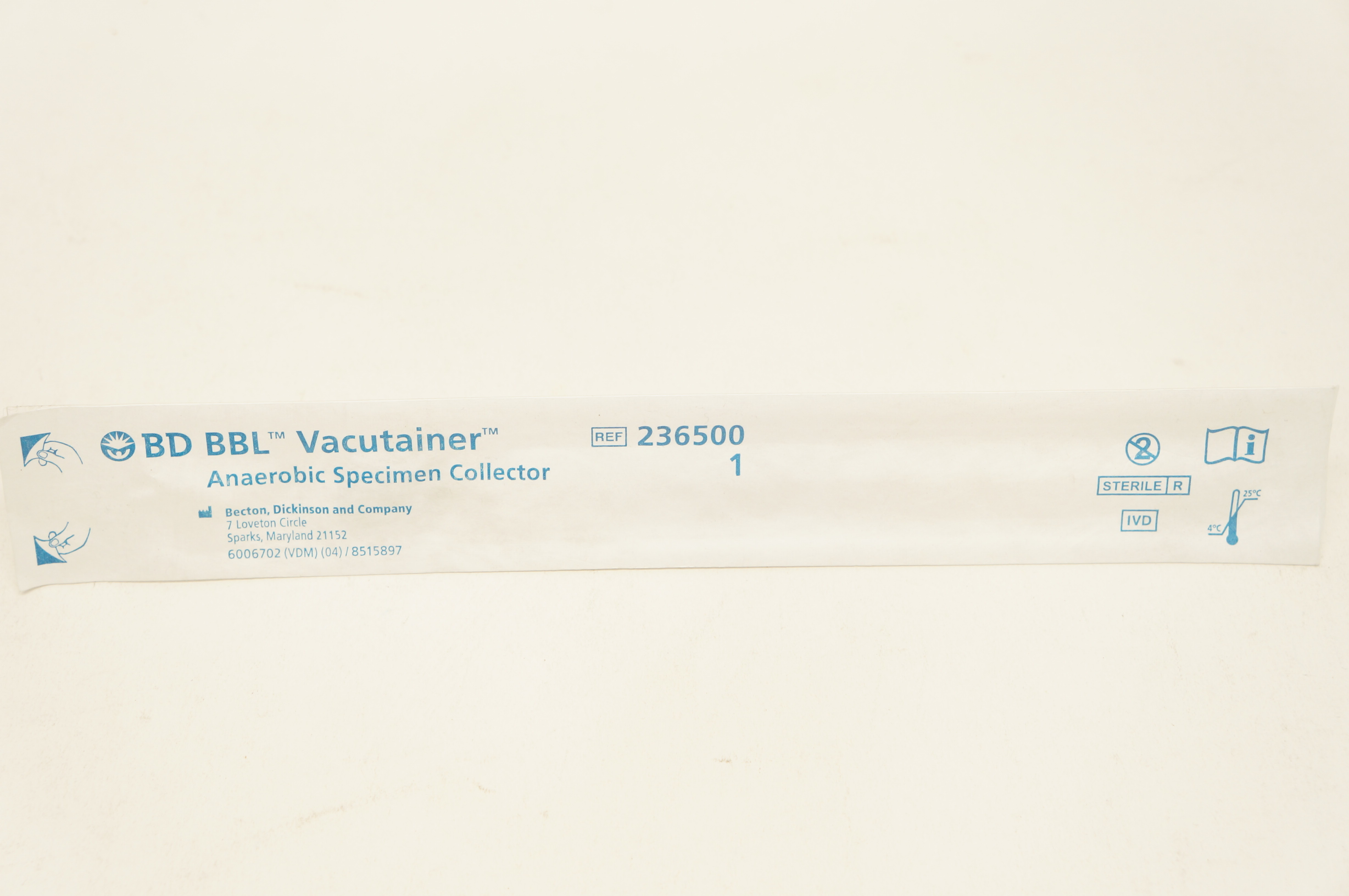 BD 236500 BBL Vacutainer Anaerobic Specimen Collector (x)