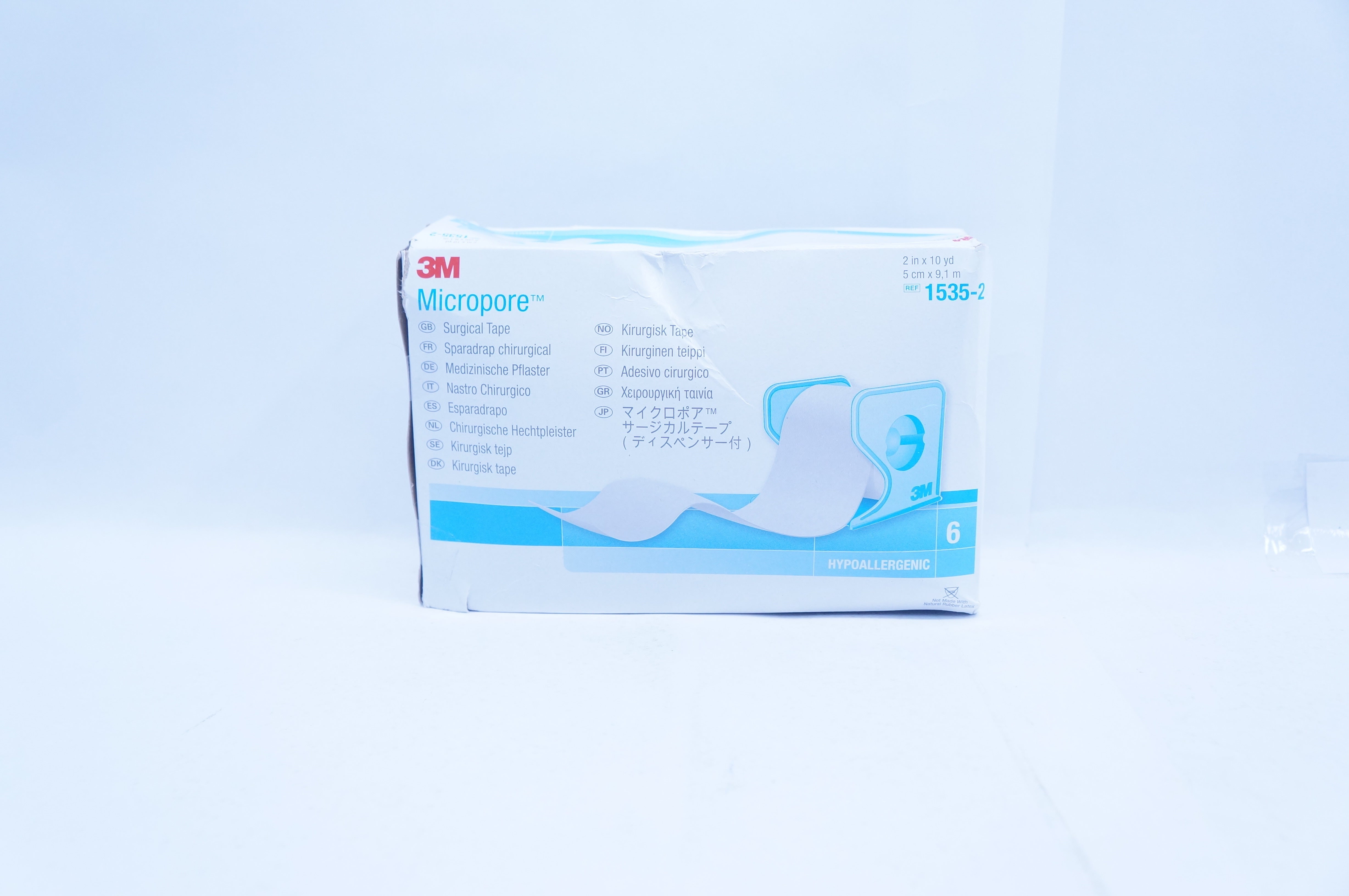 3M 1535-2 Micropore Surgical Tape 2in x 10yd - Box of 4