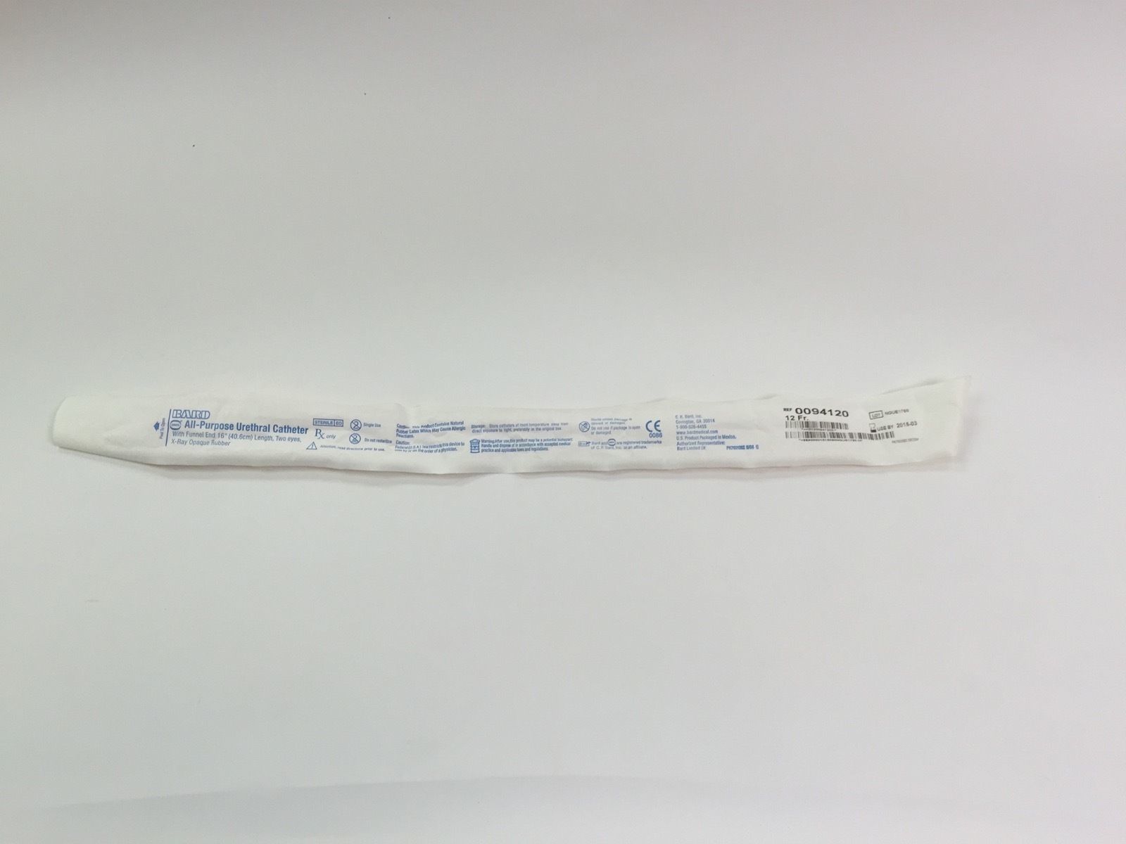 0094120 ~ Bard All-Purpose Urethral Cath 12Fr. (x) ~ Lot of 2