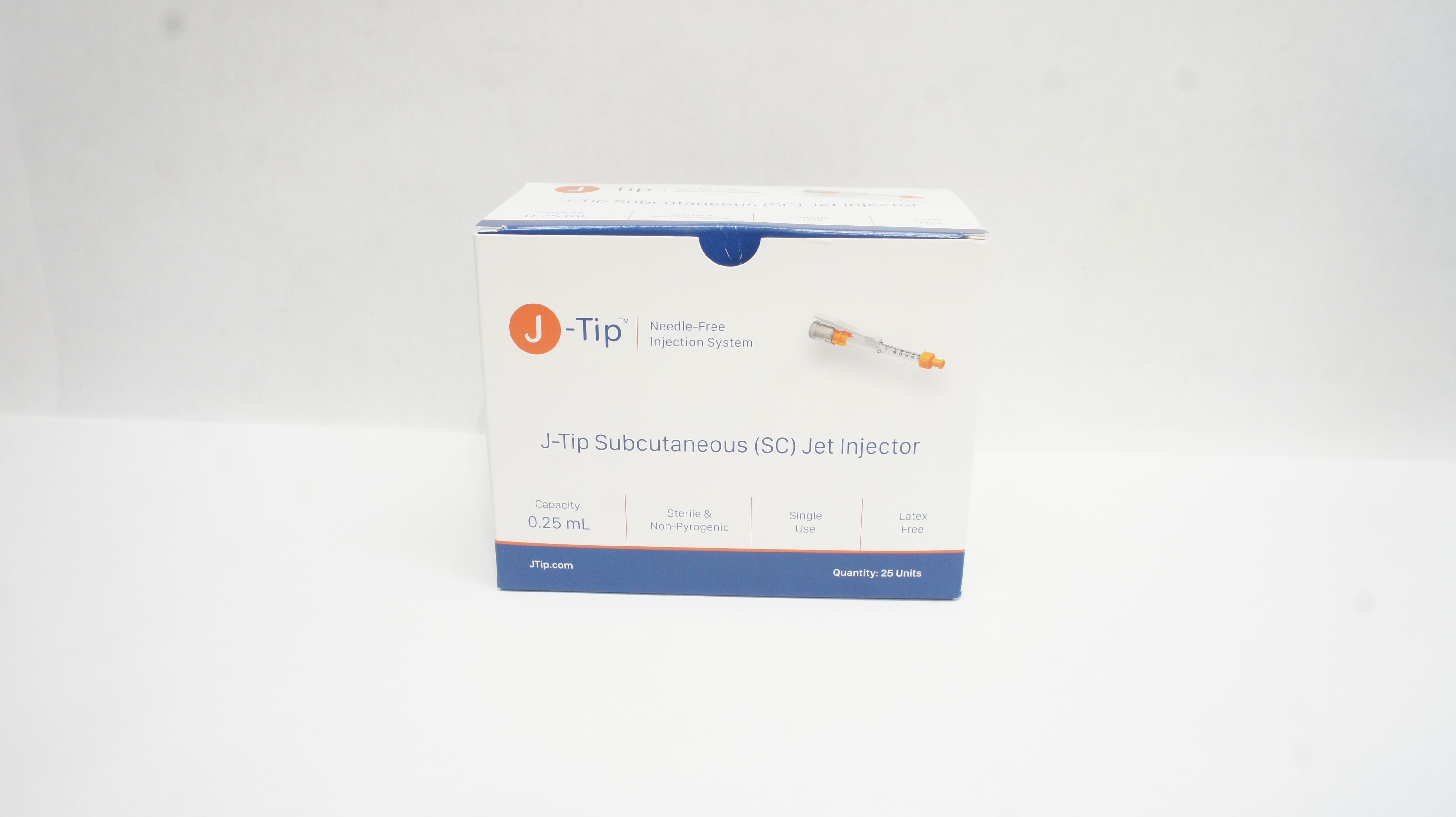 NMP NDC-8164-2001-25 J-Tip Ndle-Free Injection System 0.25mL (x) - Box of 25