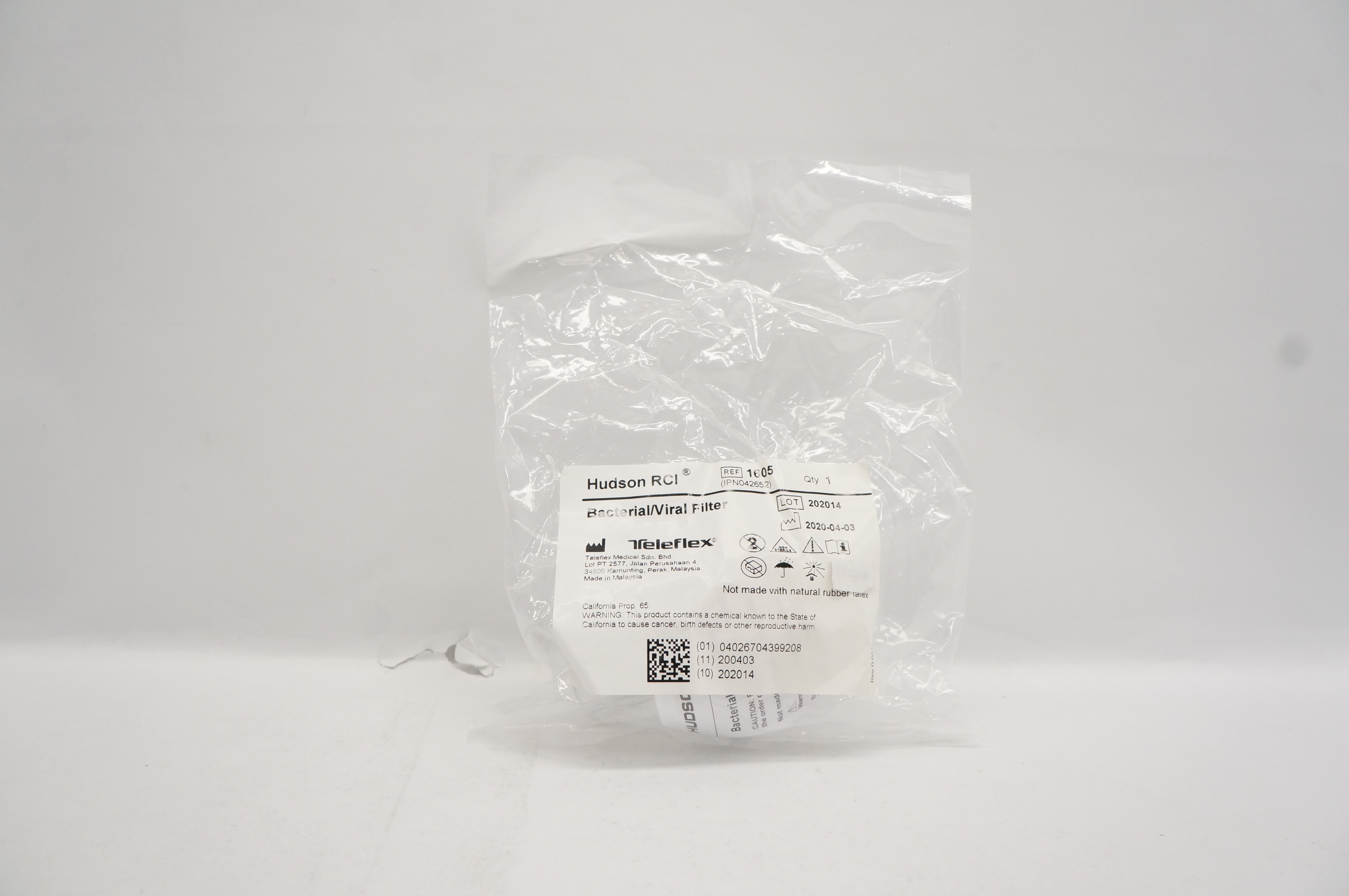 Teleflex 1605 Hudson RCI Bacterial/Viral Filter