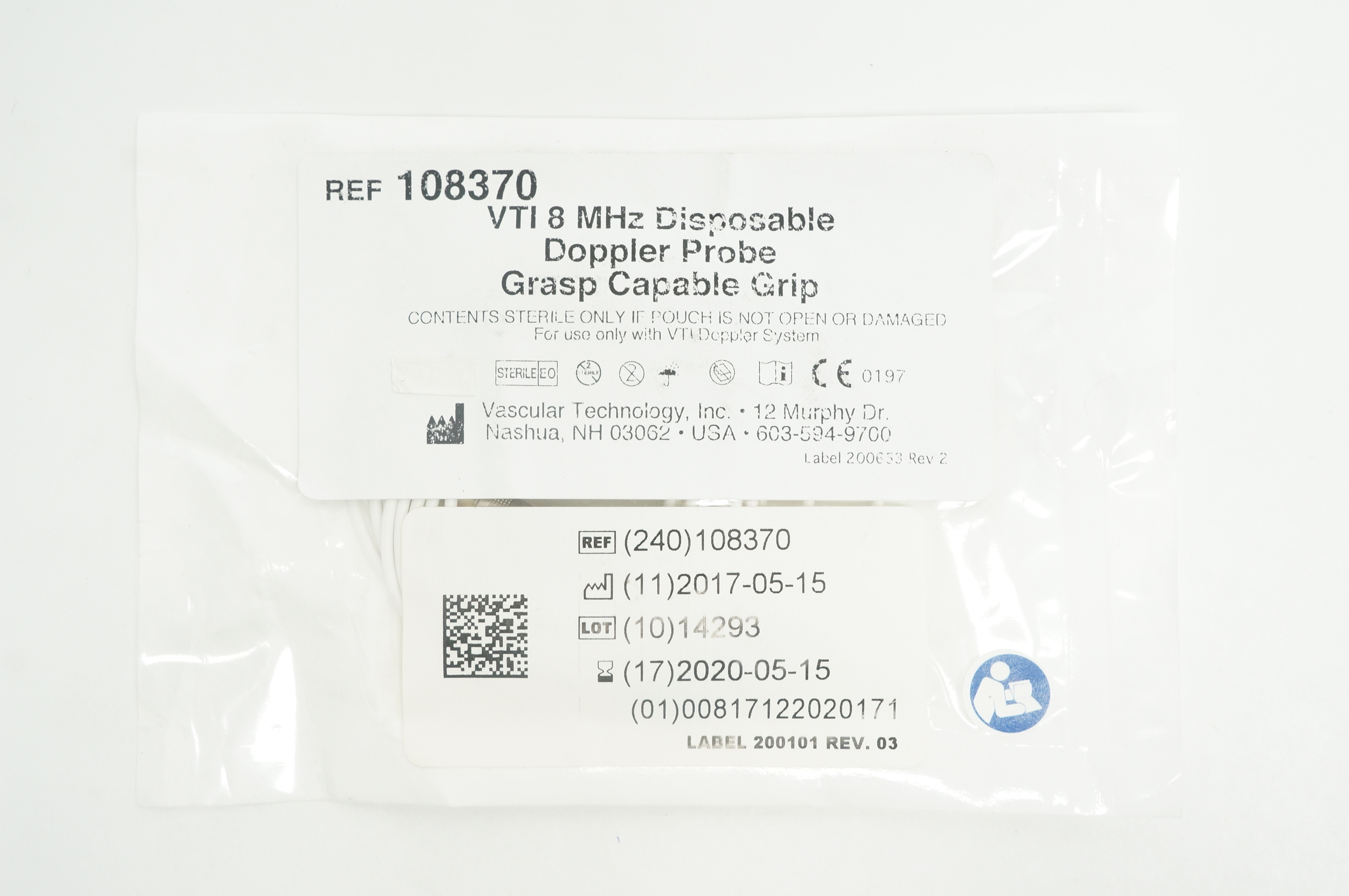 Vascular Technology 108370 VTI 8 MHz Disposable Doppler Probe (x)