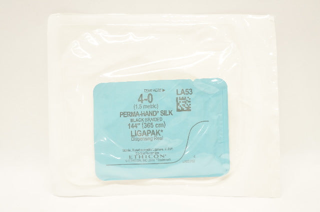 Ethicon LA53 4-0 PERMA-HAND SILK, LIGAPAK Dispensing Reel, 144 inch (x)