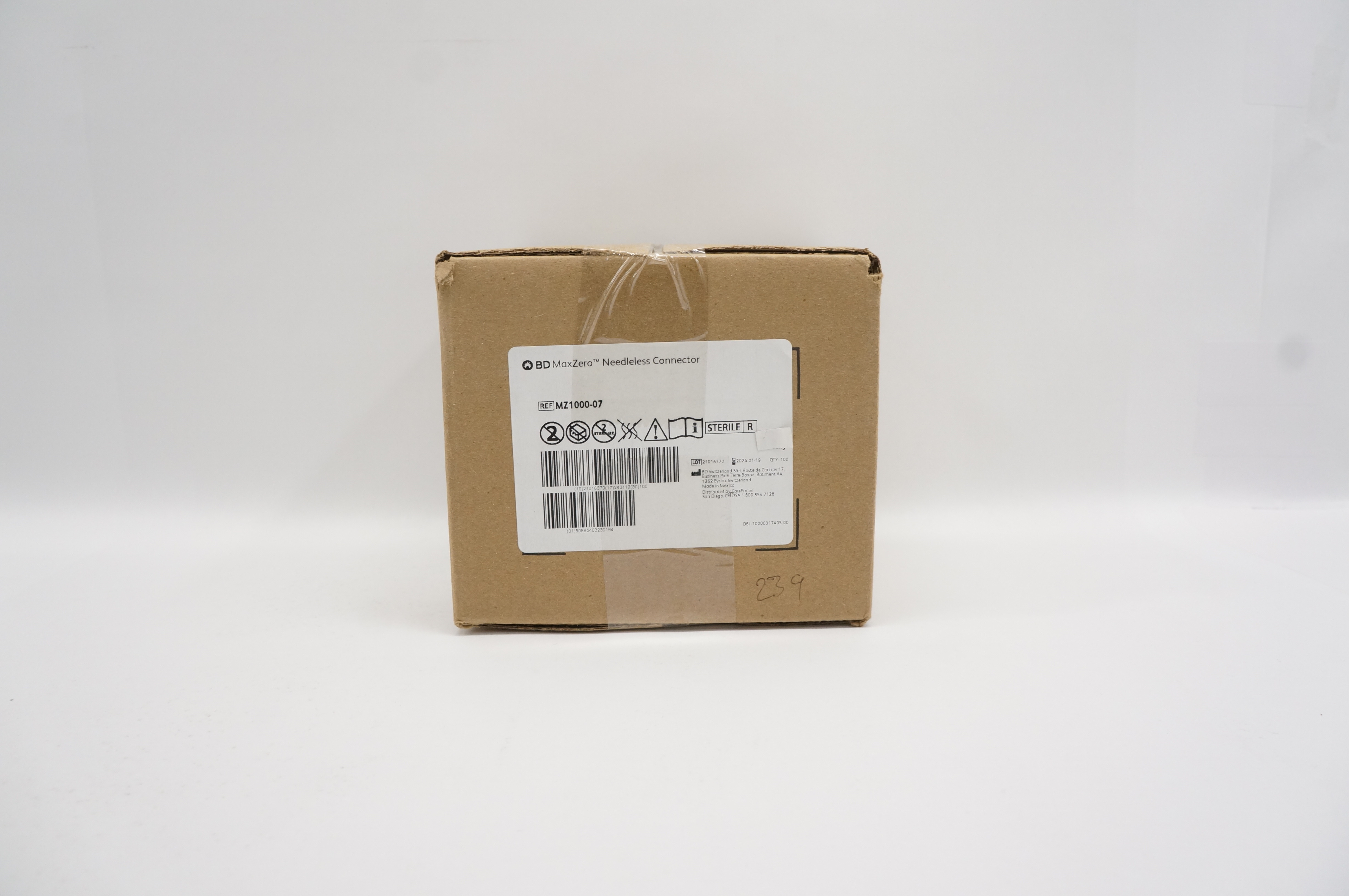 BD MZ1000-07 MaxZero Needleless Connector - Box of 100