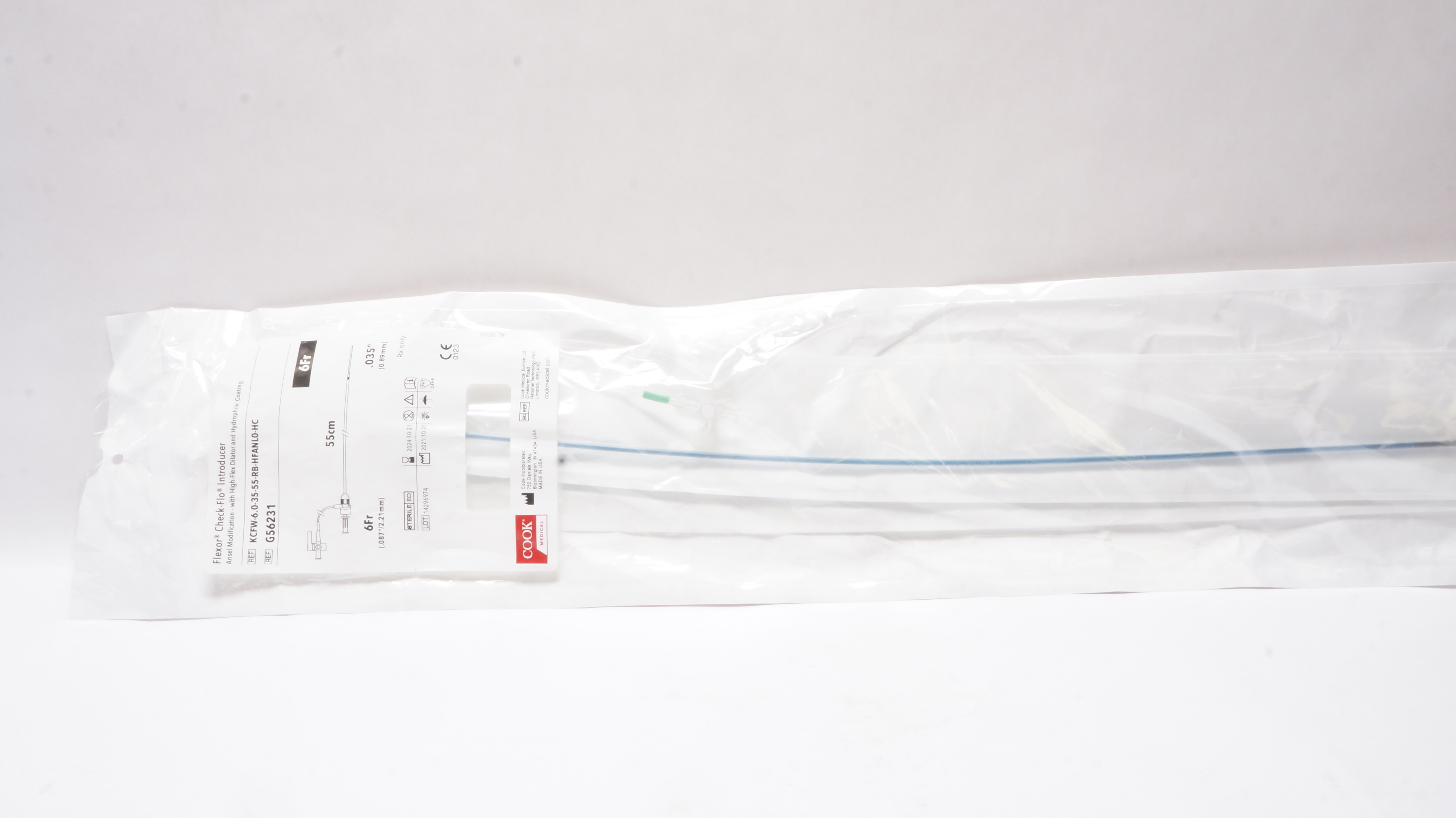 Cook Medical G56231 Flexor Check-Flo Introducer 6Fr
