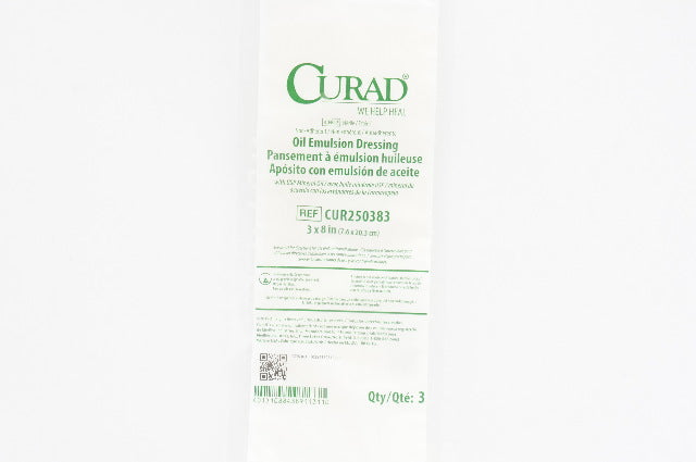 Medline CUR250383 Curad Non-Adherent Oil Emulsion Dressing 3 x 8inch