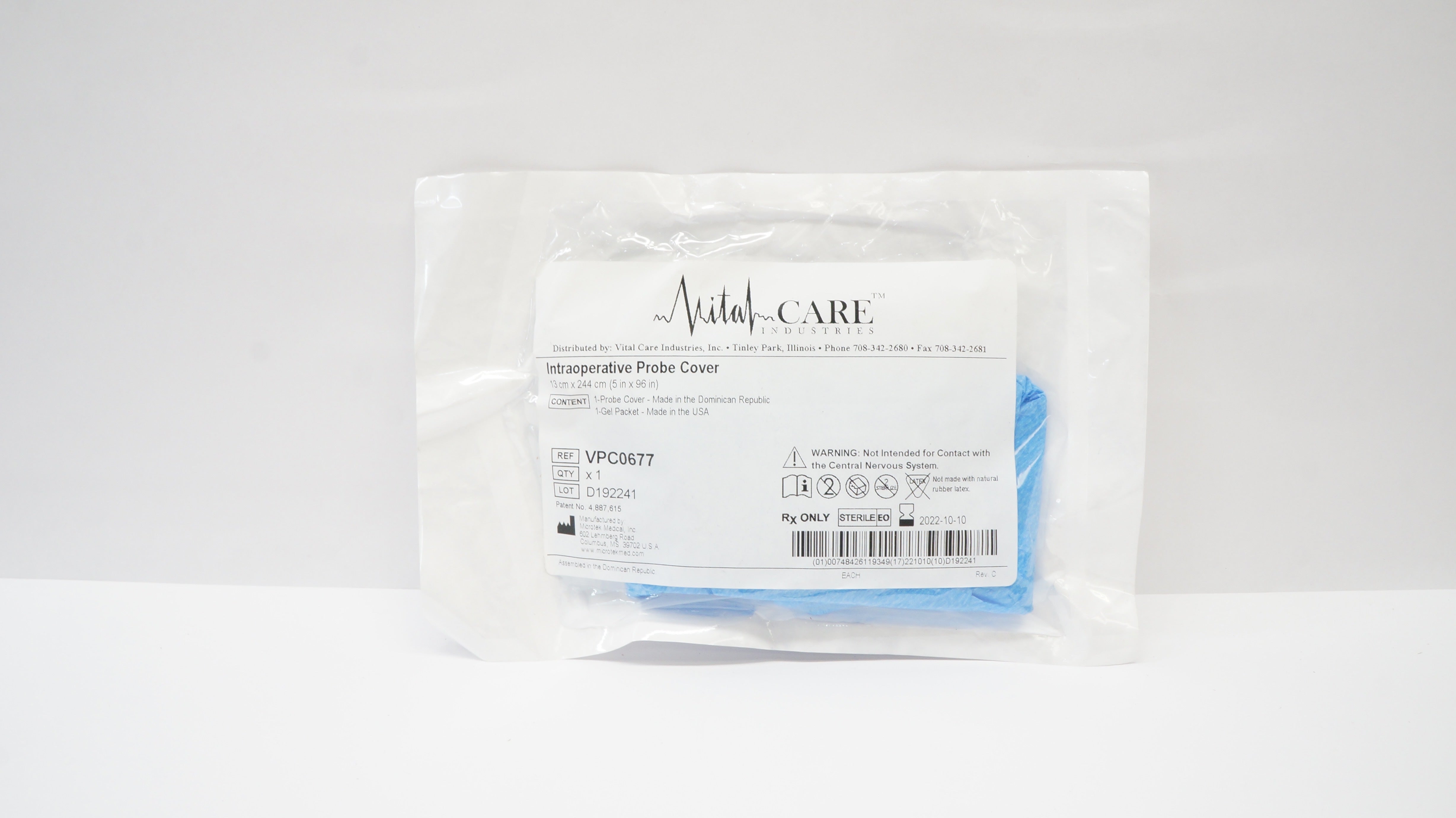 VitalCare VPC0677 intraoperative Probe Cover 5inchx 96inch (x)