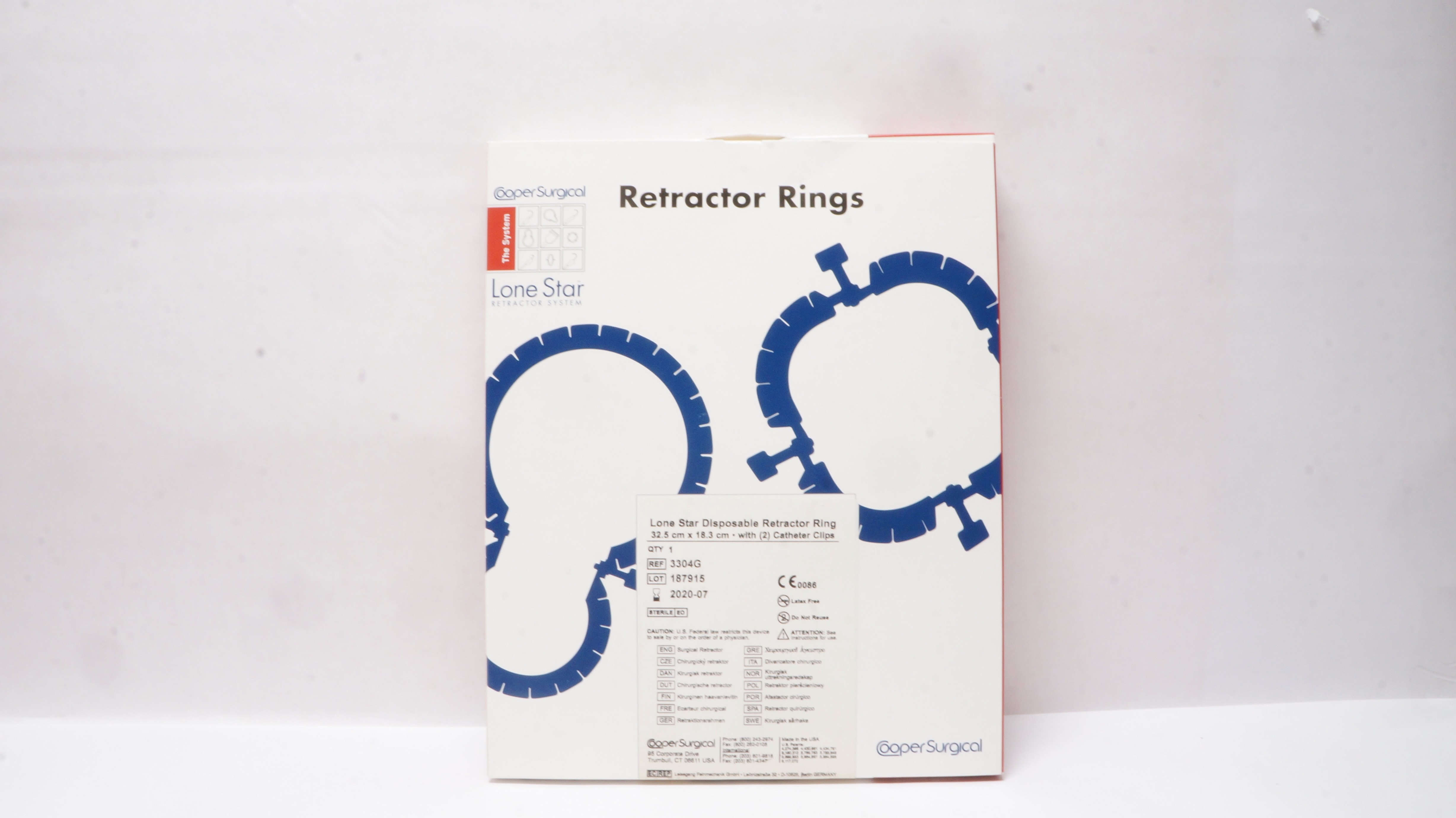 Cooper Surgical 3304G Lone Star Disposable Retractor Ring 32.5cm x 18.3cm (x)