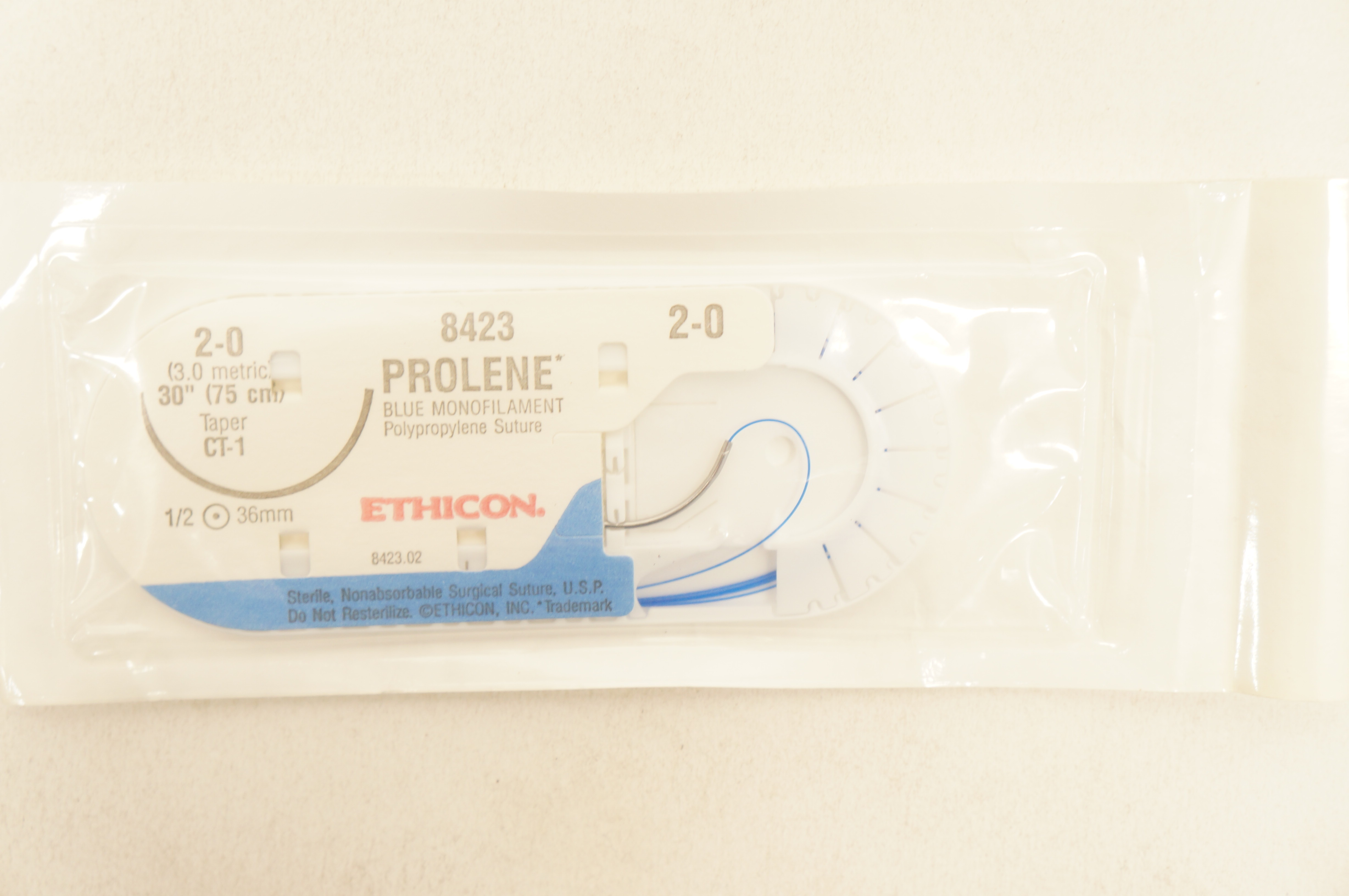 Ethicon 8423 2-0 PROLENE CT-1 36mm 1/2c Taper 30inch (x)