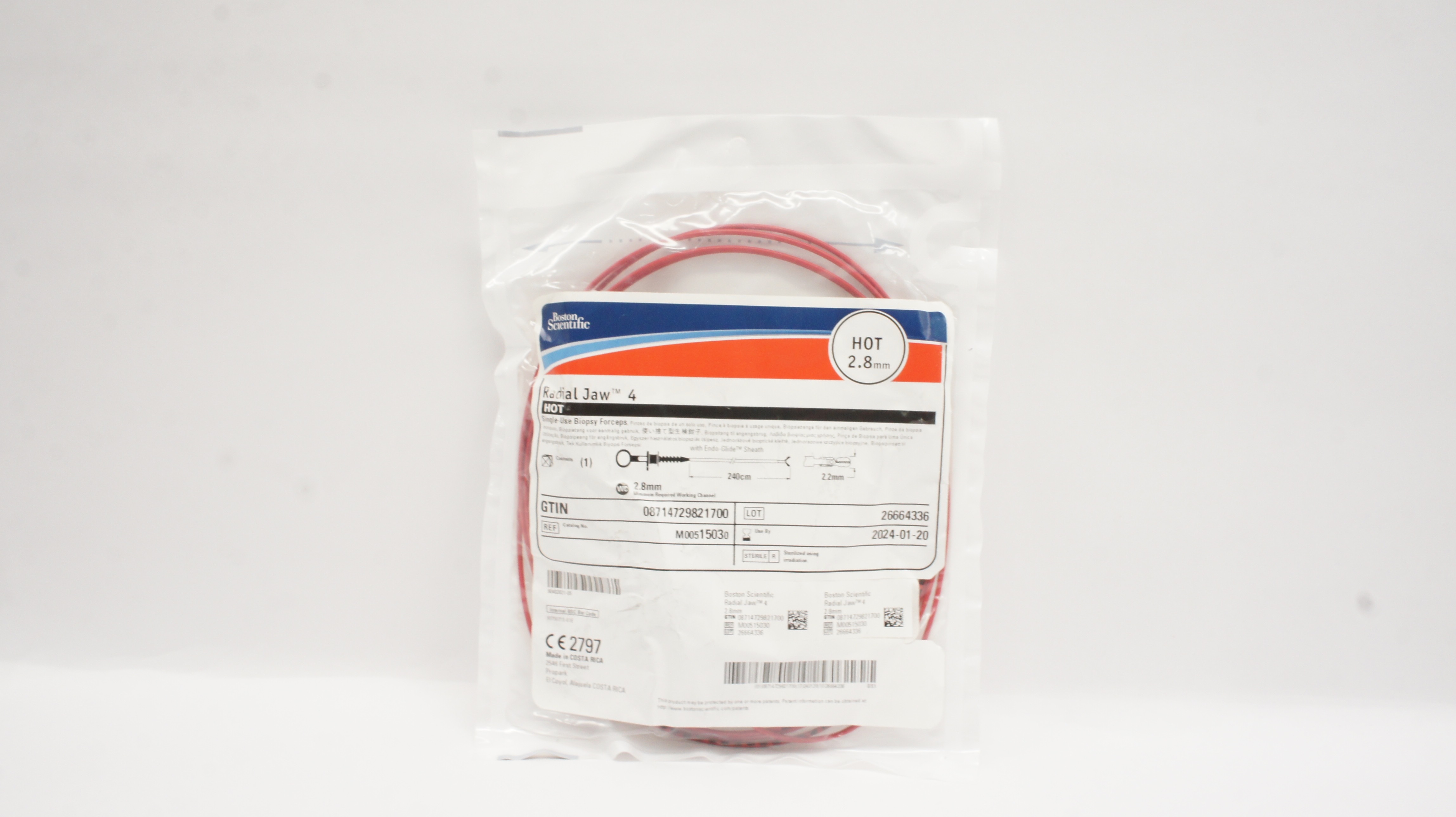 Boston Scientific 1503 Radial Jaw 4 Hot Single Use Biopsy Foceps 2.8mm