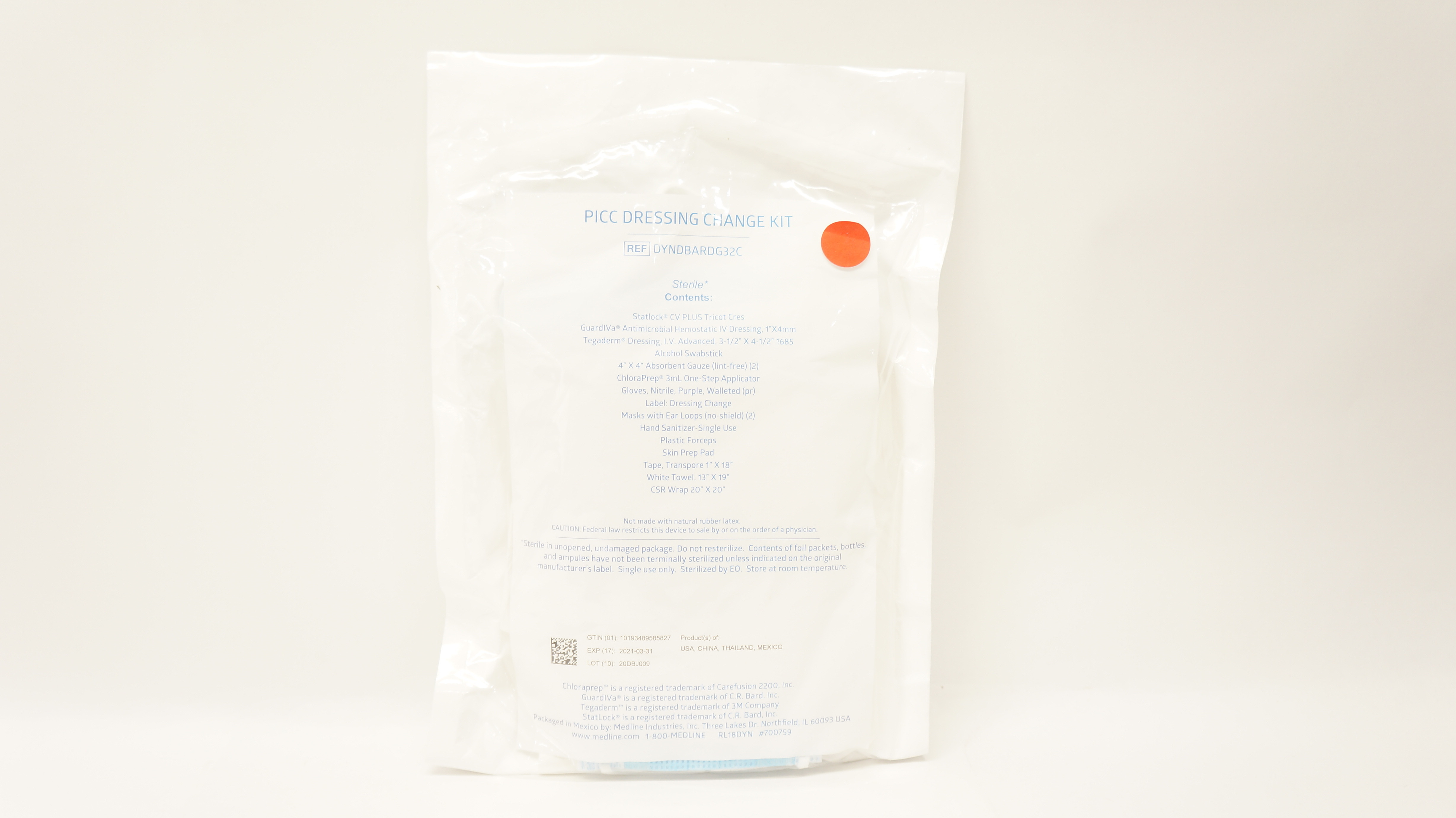 Medline DYNDBARDG32C Picc Dressing Change Kit (x)