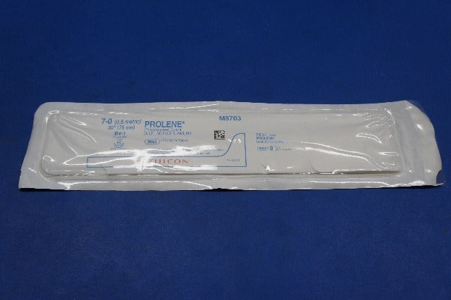 Ethicon M8703 7-0 PROLENE, Blue Monofilament 30