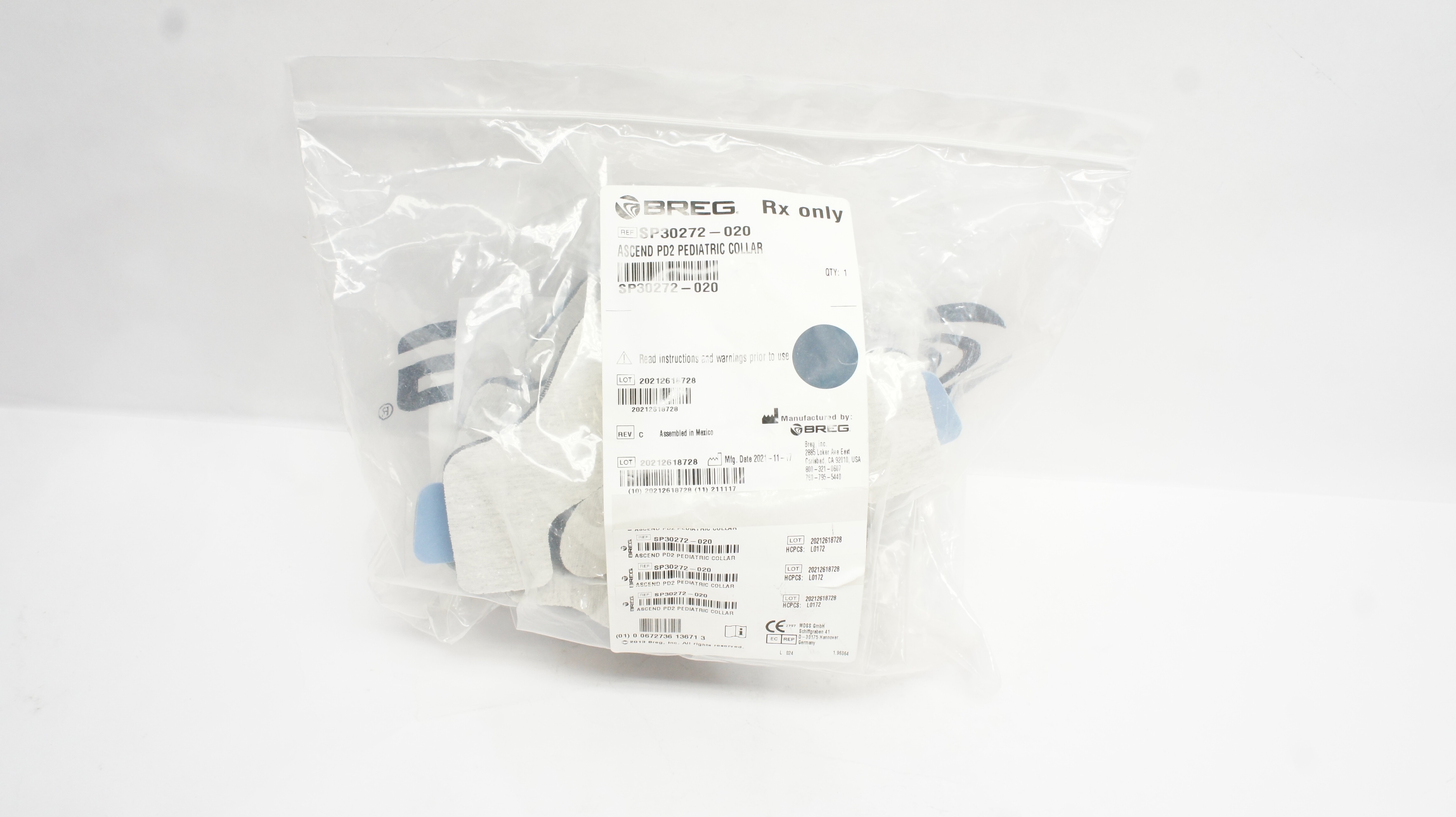 Breg SP30272-020 Ascend PD2 Pediatric Collar