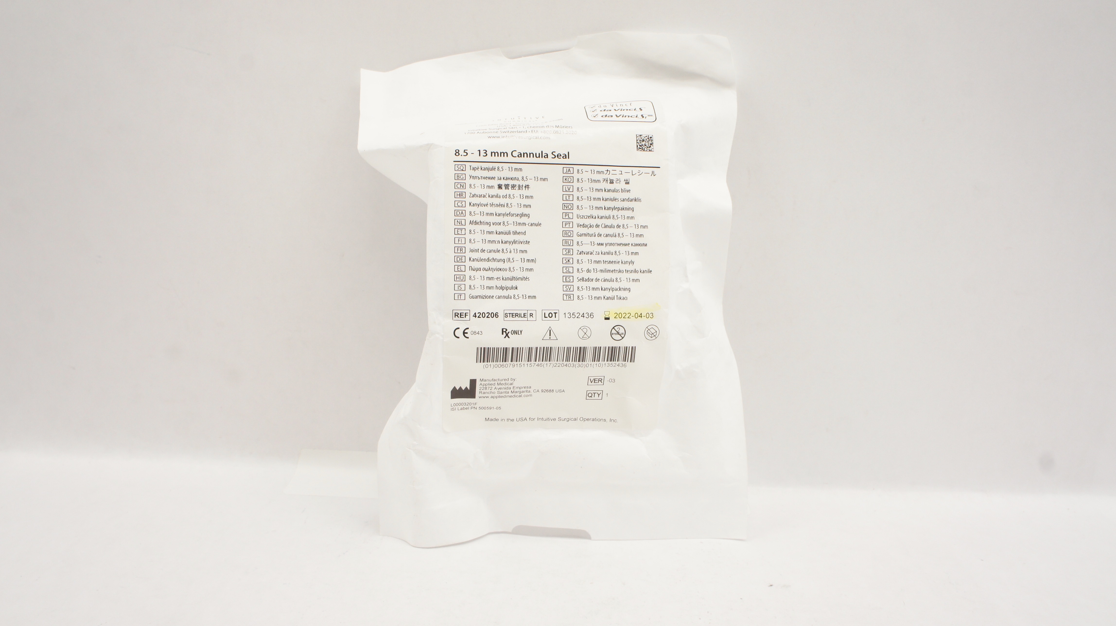 Applied Medical 420206 Intuitive 8.5-13mm Cannula Seal (x)