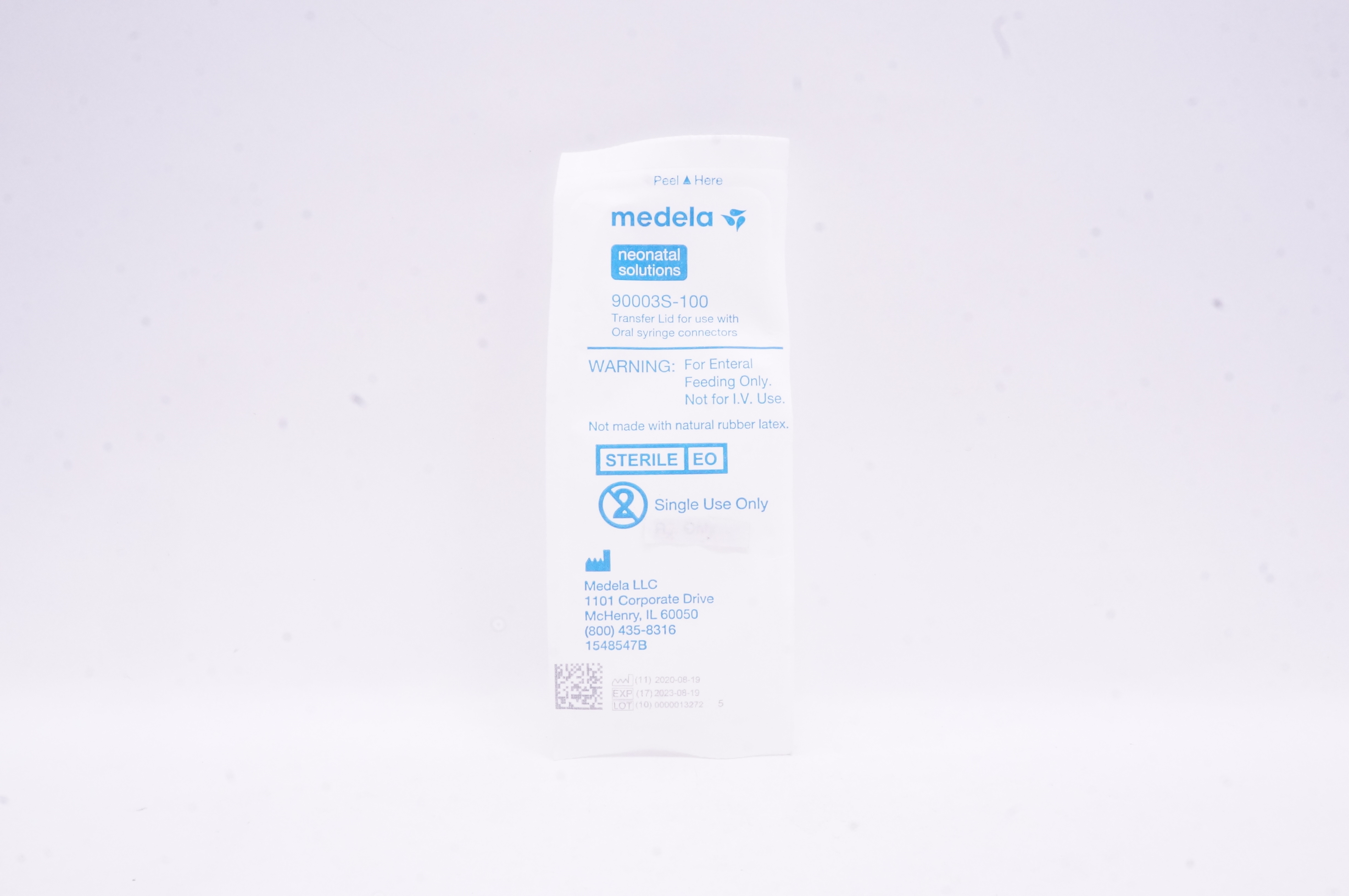 Medela 90003S-100 Transfer Lid For Use with Oral Syringe Connectors