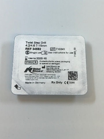 Nobel Biocare 34582 Twist Step Drill 4.2/4.6 7-15mm