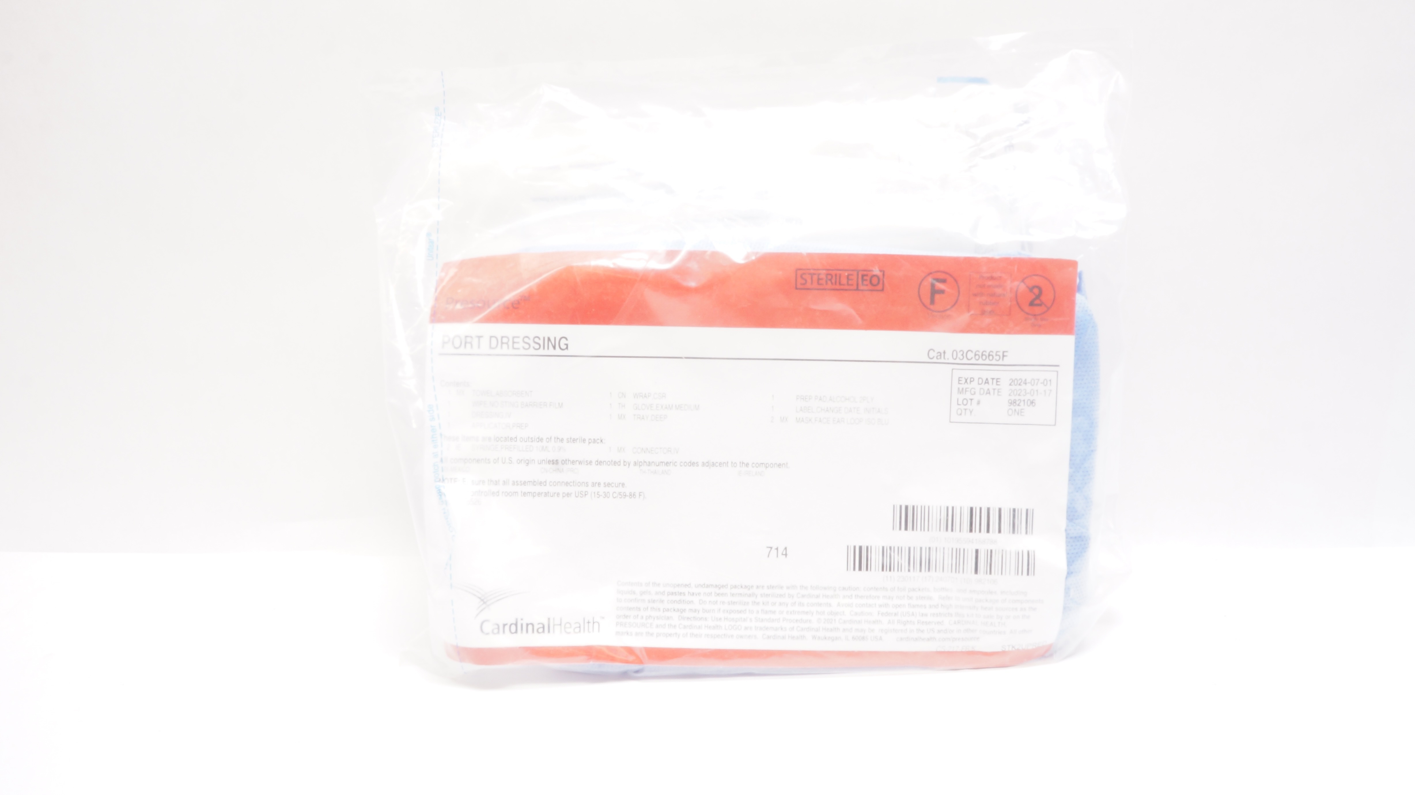 Cardinal Health 03C6665F Presource Port Dressing