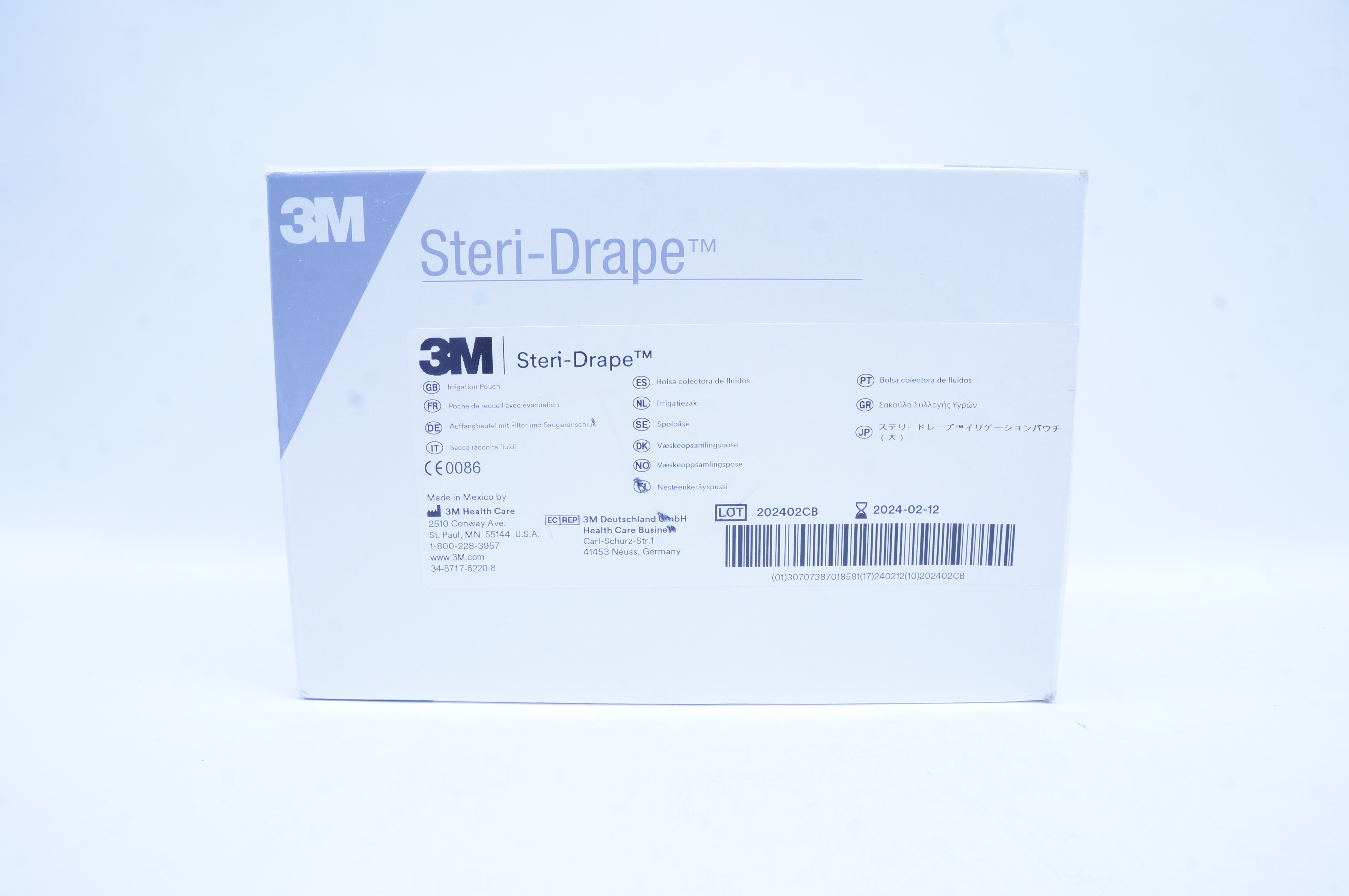 3M 1016 Steri-Drape Irrigation Pouch 19 inch x 23 inch - Box of 10