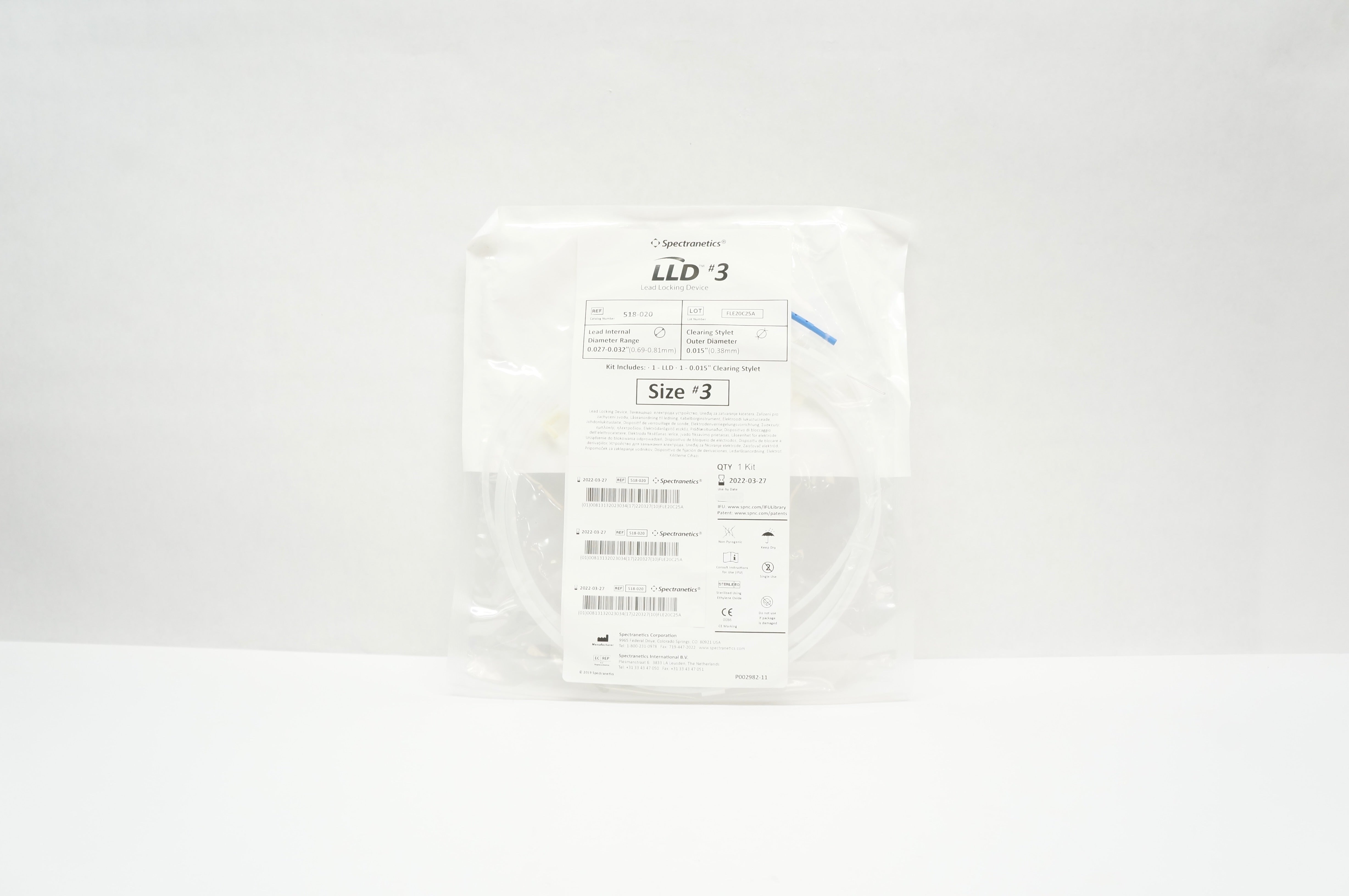 Spectranetics 518-020 Lead Locking Device, Size 3 (x)