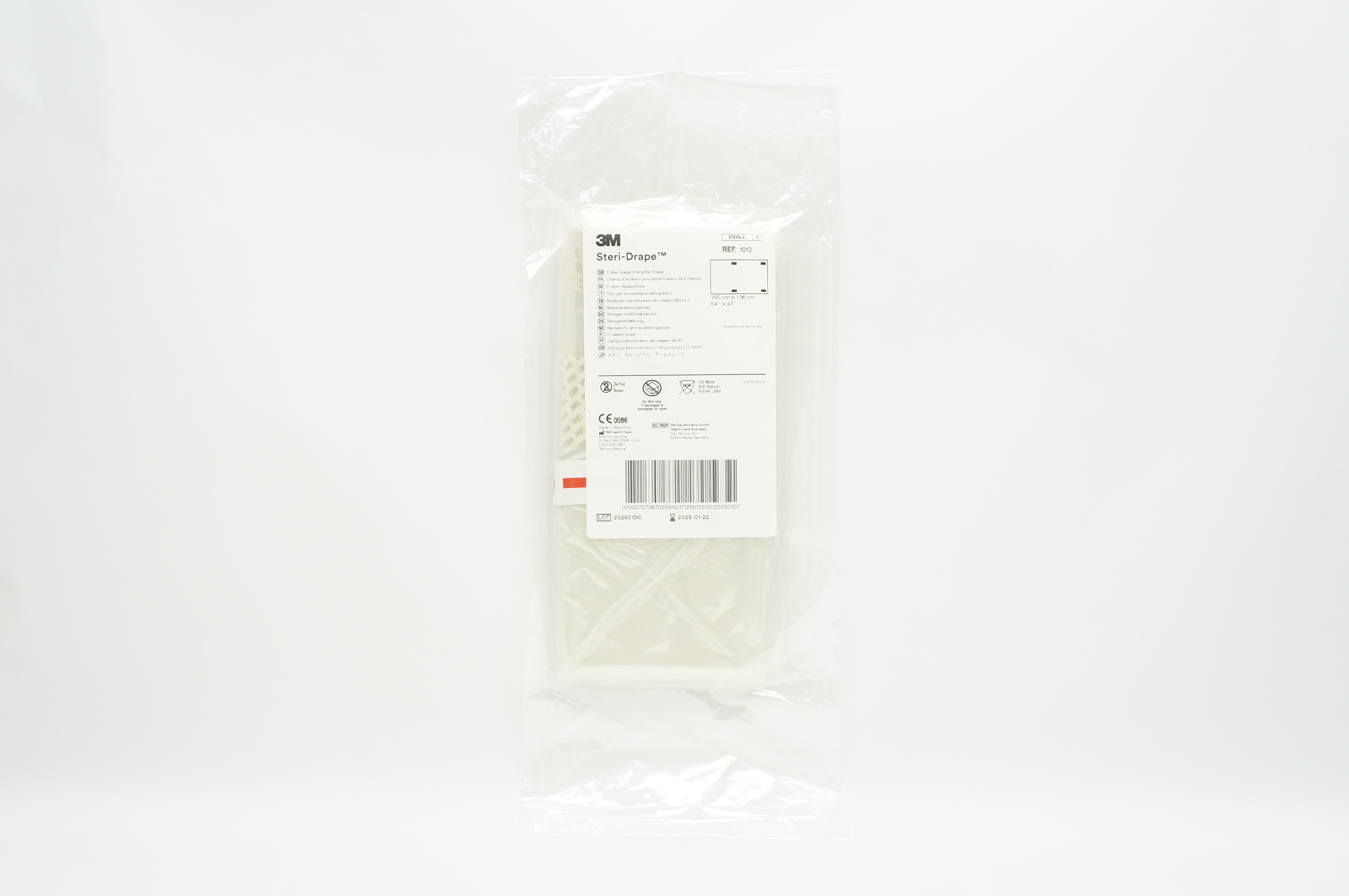 3M 1013 Health Care Steri - Drape X-Ray Image Intensifier Drape 64inch x 41inch