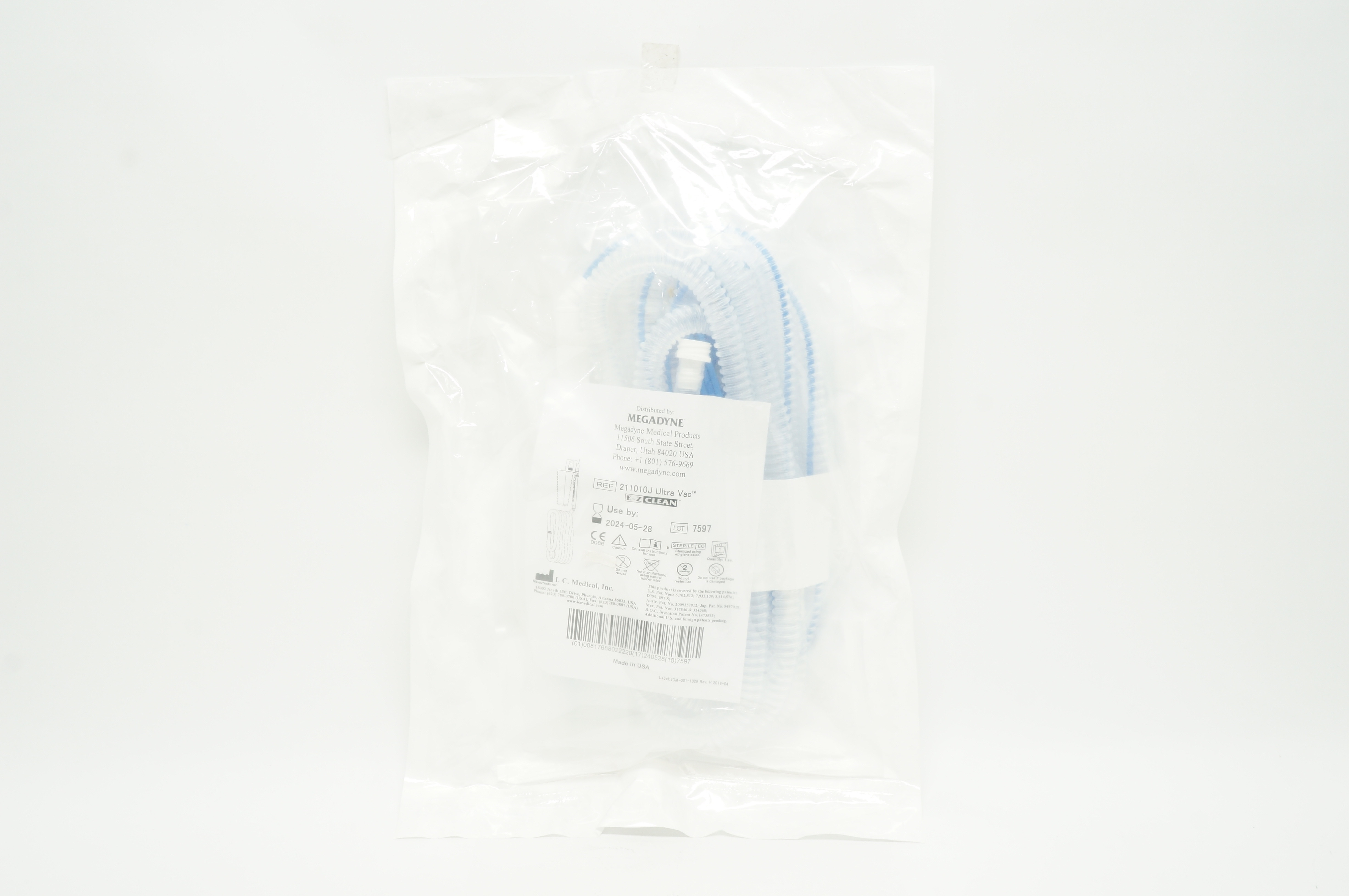 I.C. Medical 211010J Megadyne Ultra Vac E-Z Clean