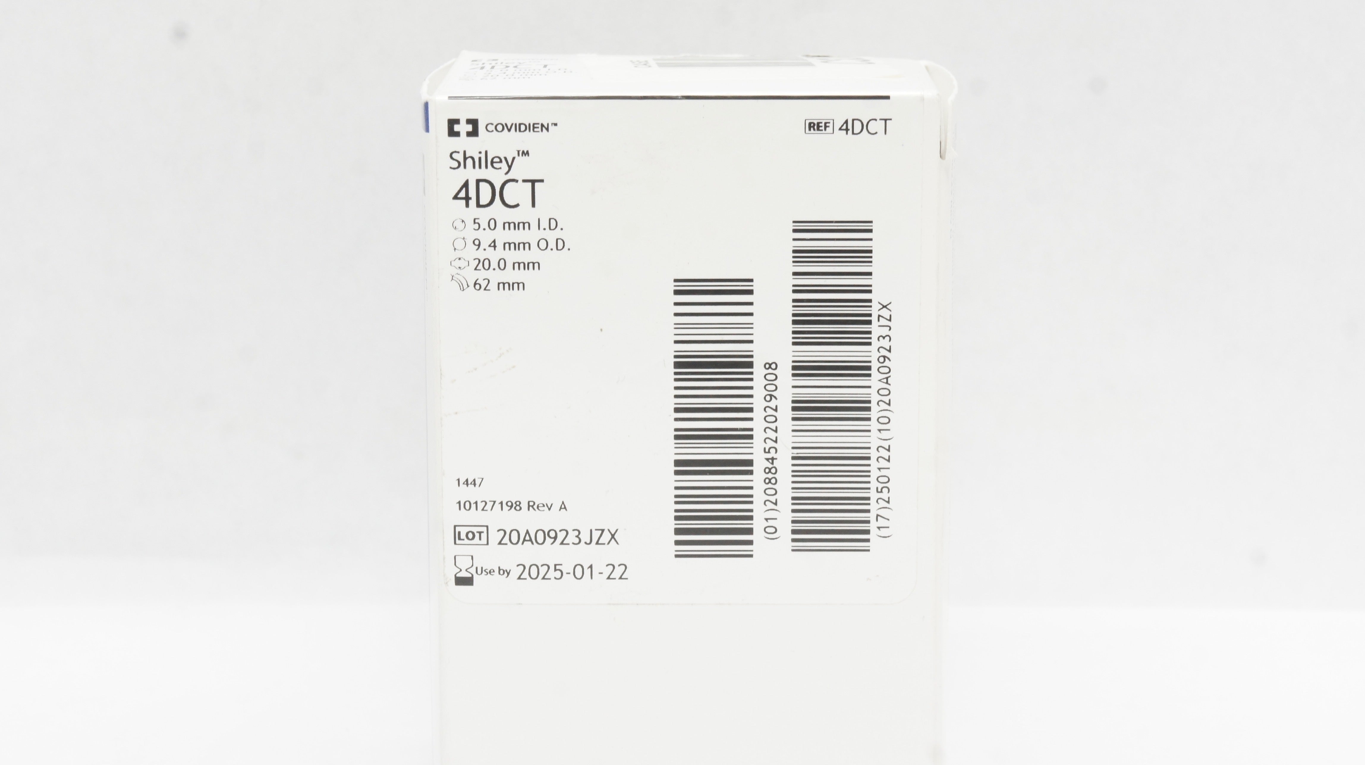 Covidien 4DCT Shiley Tracheostomy Tube Cuffed 5.0 I.D. x 9.4 O.D. x 20.0 x 62mm