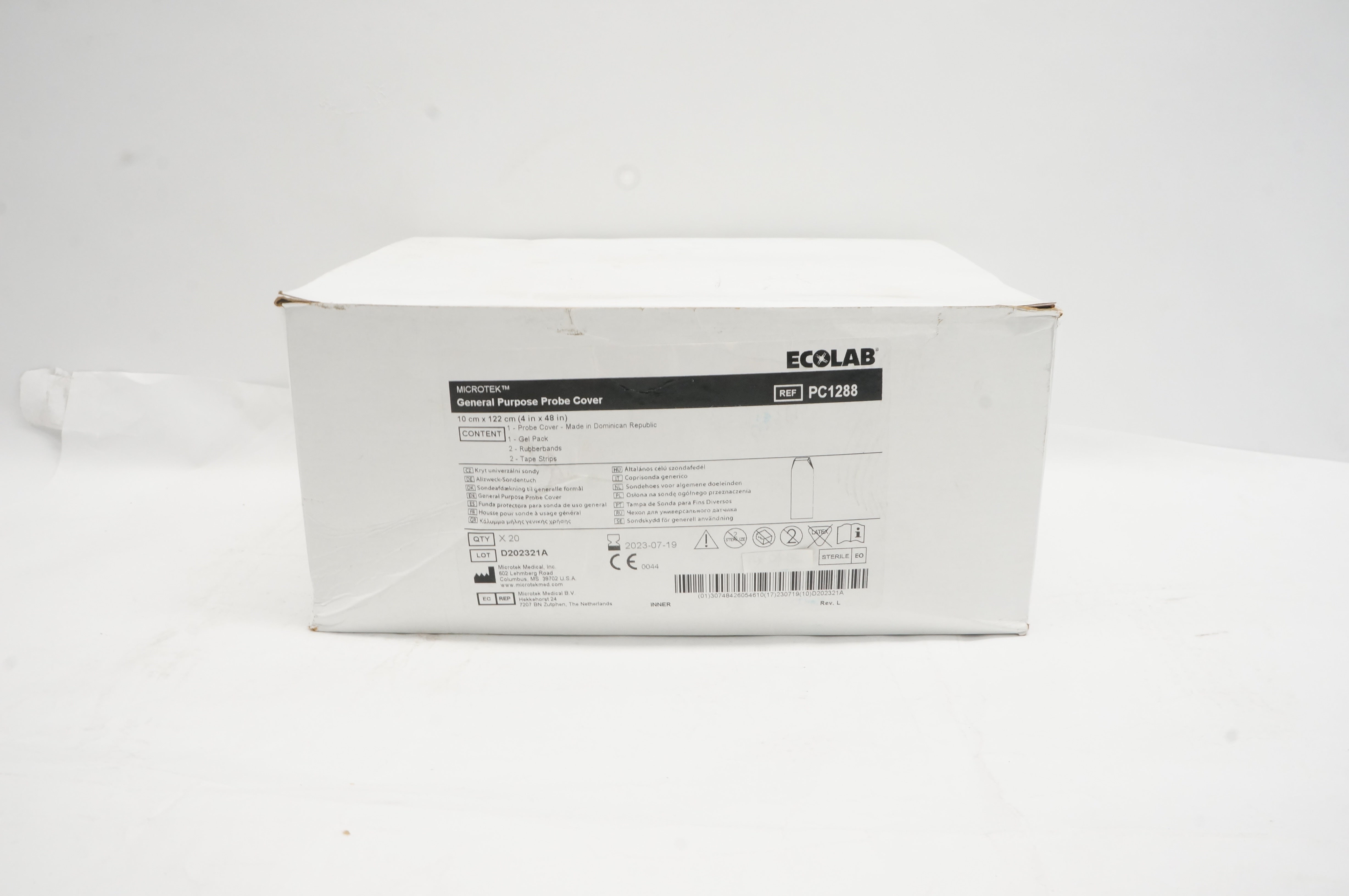 Microtek PC1288 General Purpose Probe Cover 4inch x 48inch - Box of 20