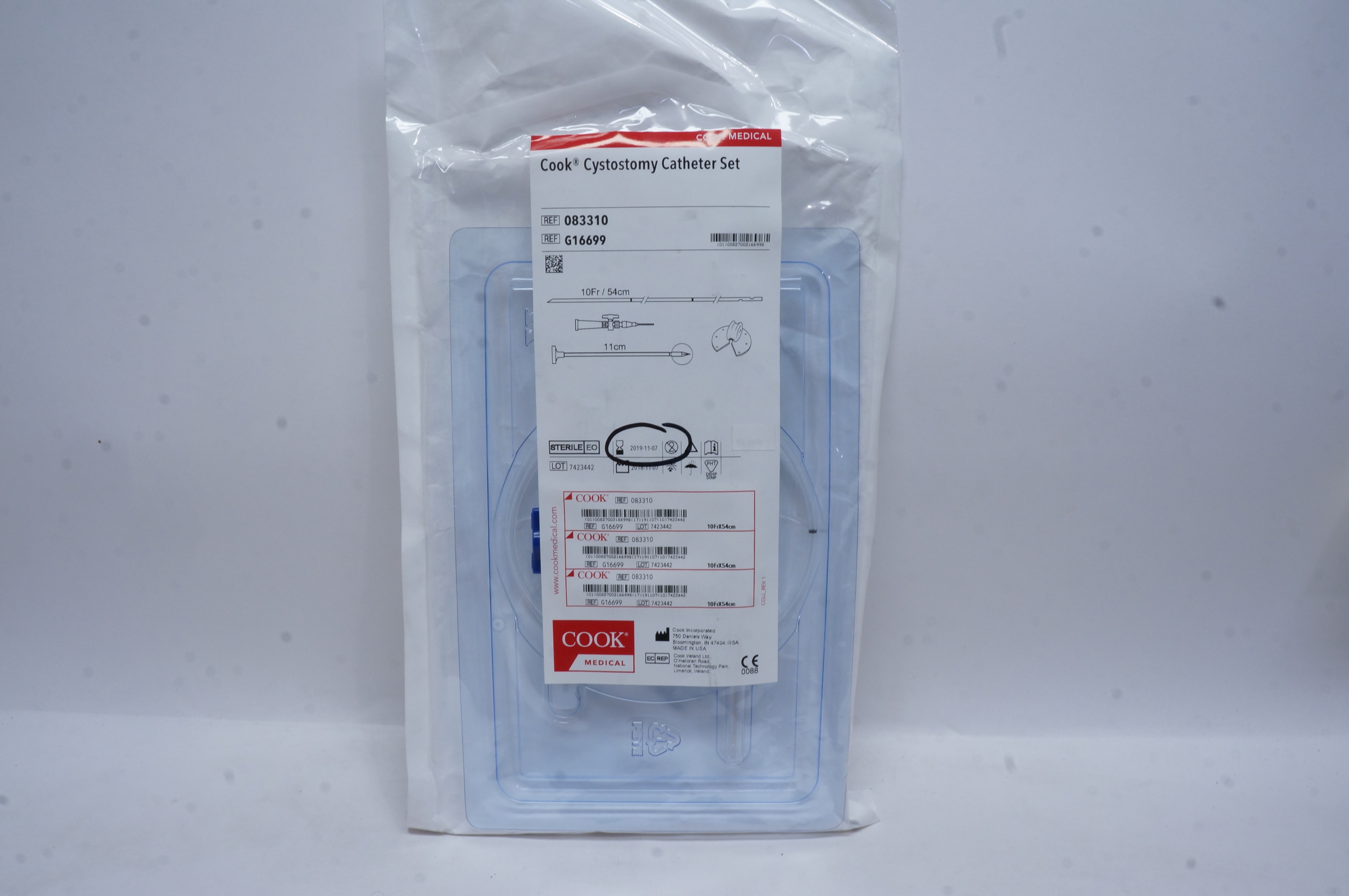 Cook Medical G16699 Cystostomy Cath. Set 10Fr. x 54cm (x)
