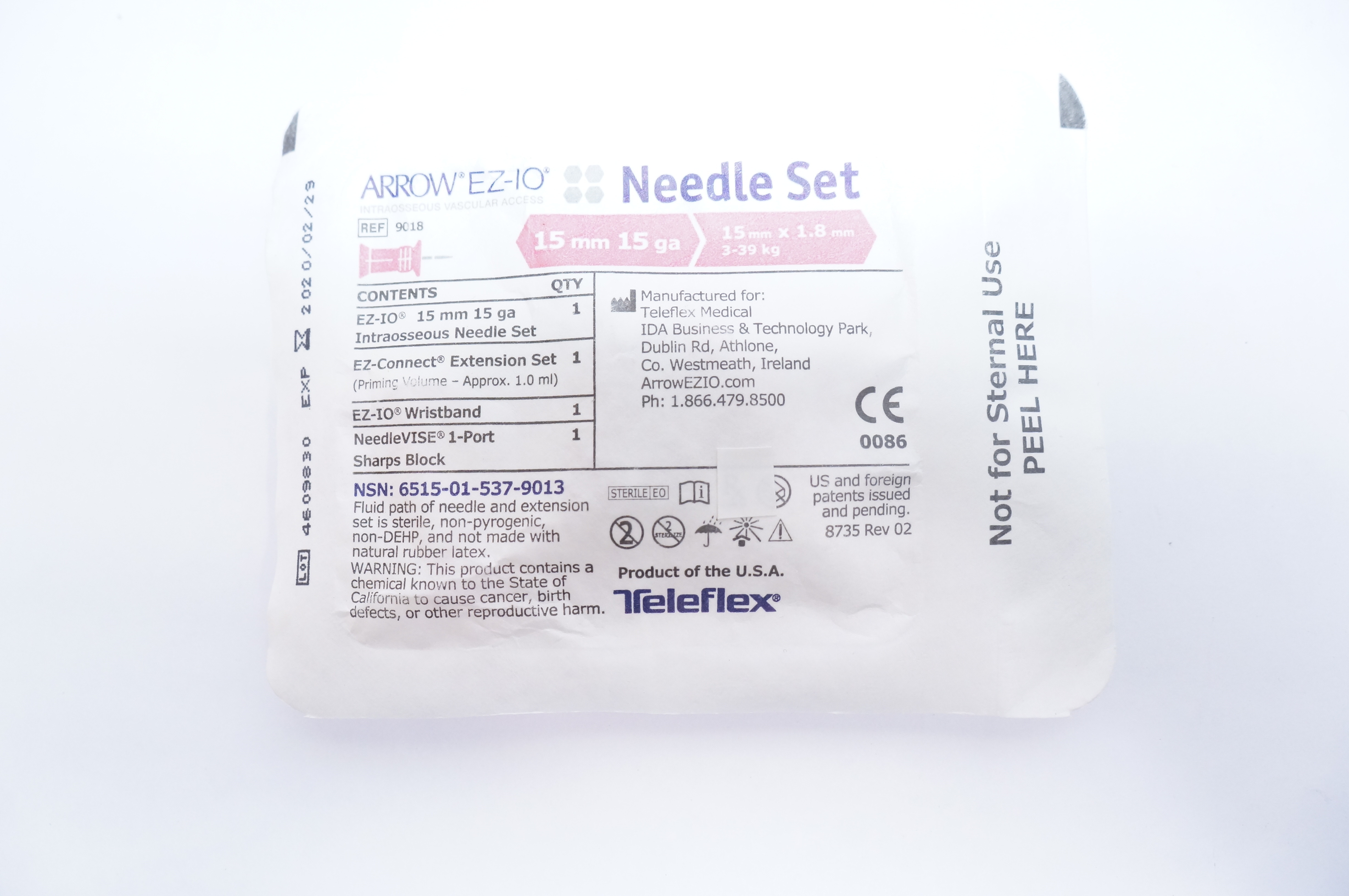Teleflex 9018 Arrow EZ-IO Ndle Set 15mm x 15ga (x)