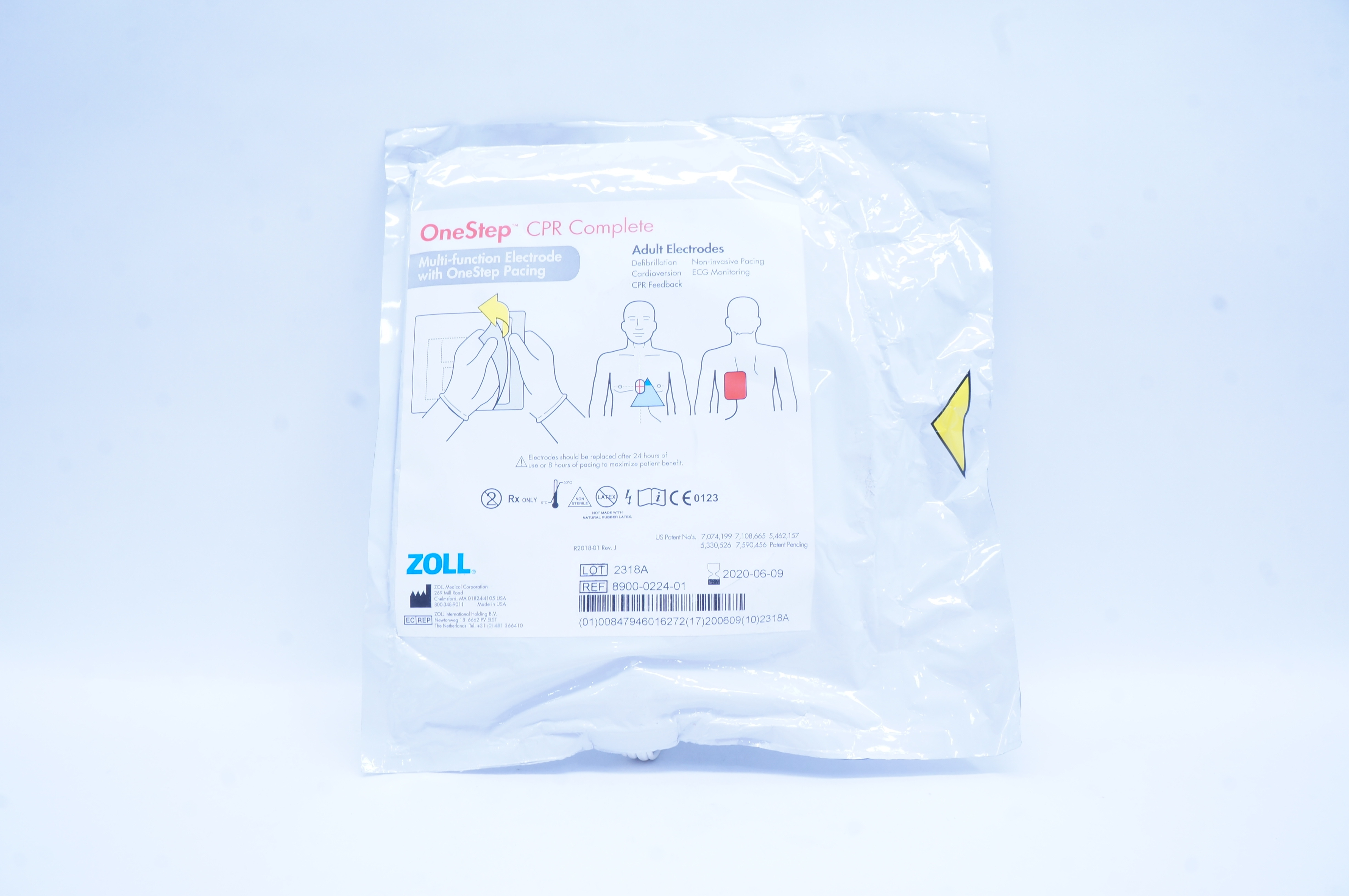 Zoll 8900-0224-01 OneStep CPR Complete Adult Multi-Function Electrodes (x)
