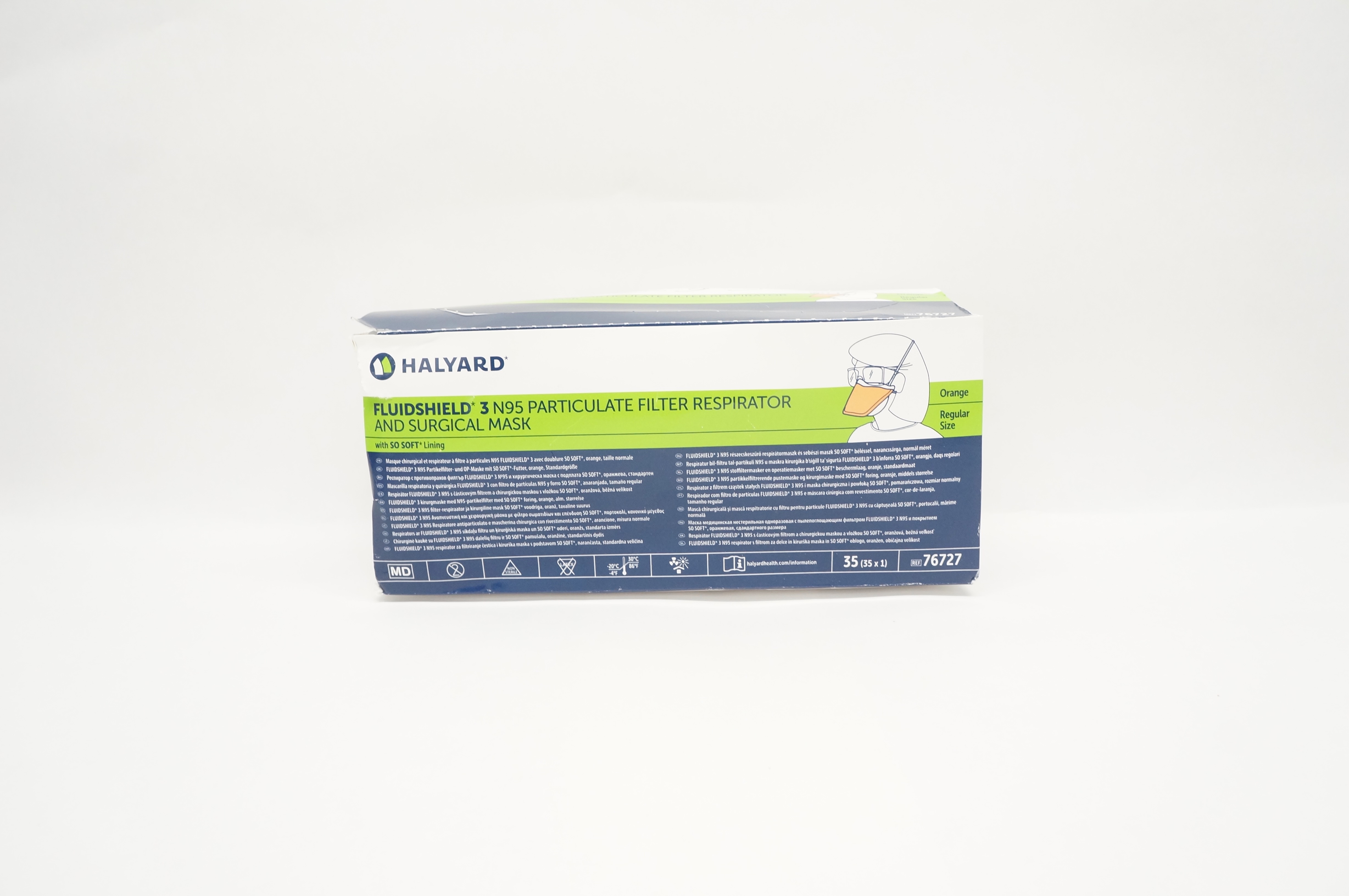 Halyard 76727 Fluidshield 3 N95 Particulate Filter Respirator & Surgical Mask