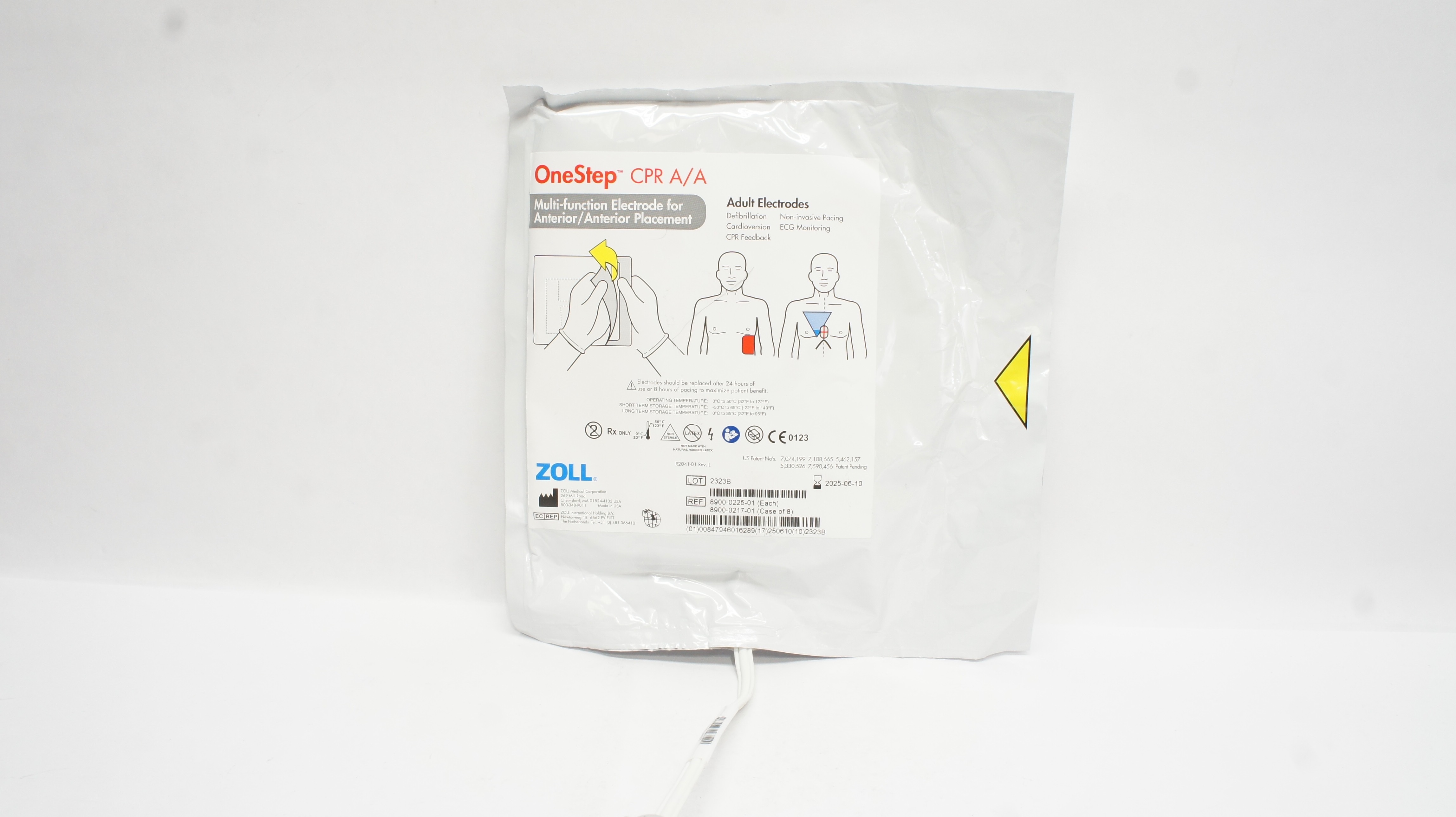 Zoll 8900-0225-01 OneStep CPR A/A Adult Multi-Function Electrodes