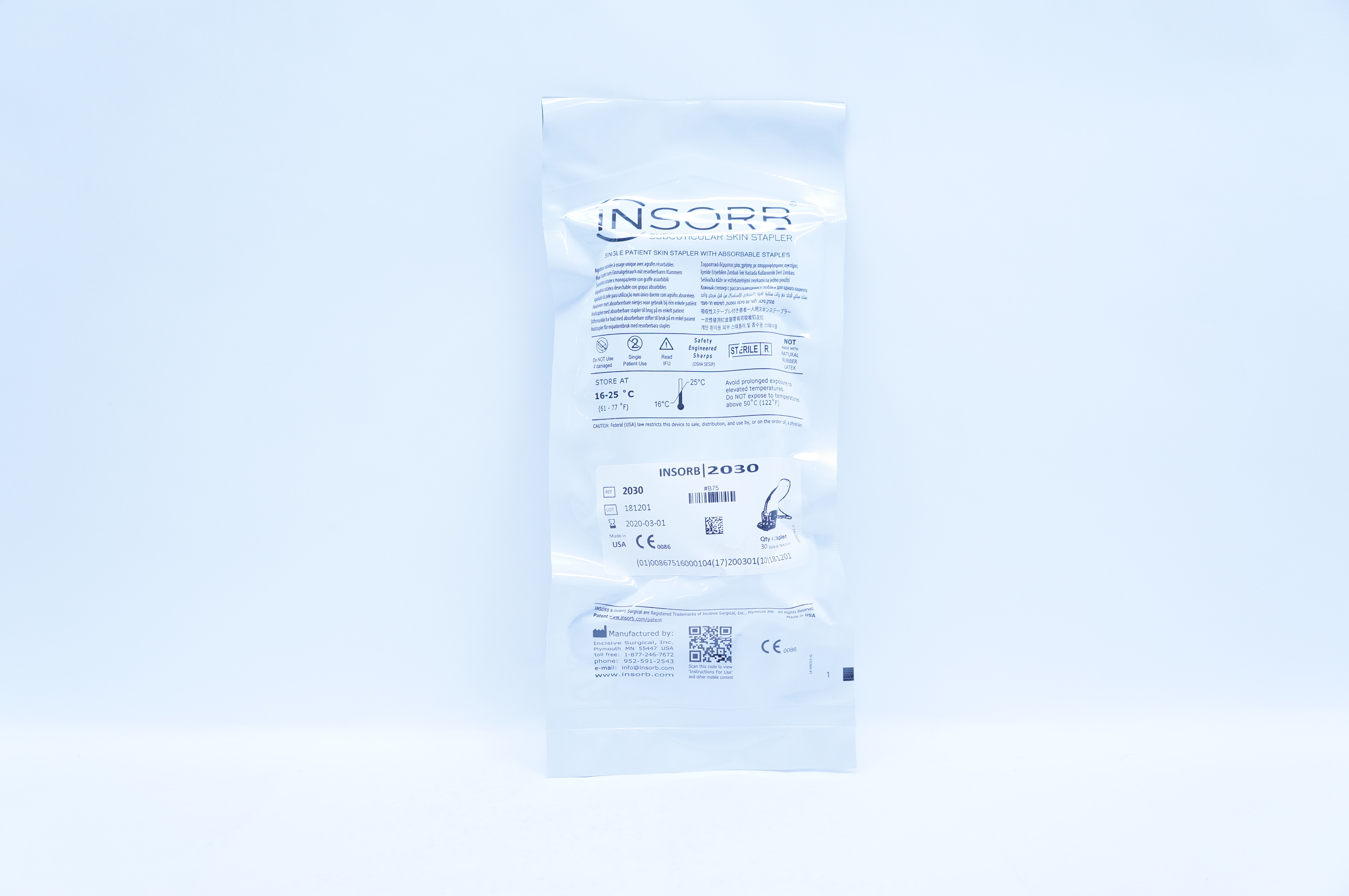 Incisive Surgical 2030 Insorb Subcuticular Skin Stapler w/Absorbable Staples (x)