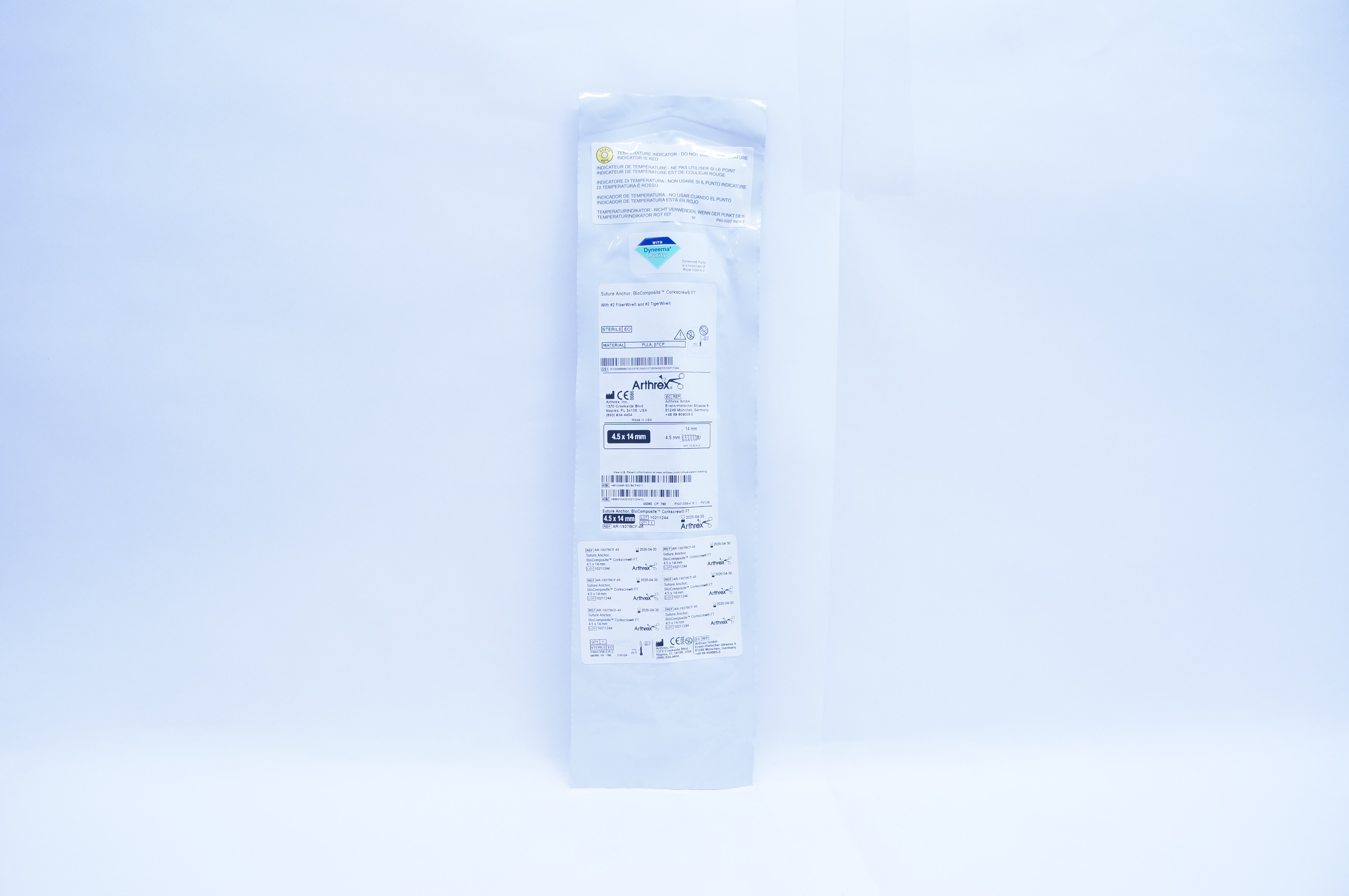 Arthrex AR-1927BCF-45 Stre Anchor, BioComposite Corkscrew FT  4.5 x 14mm (x)