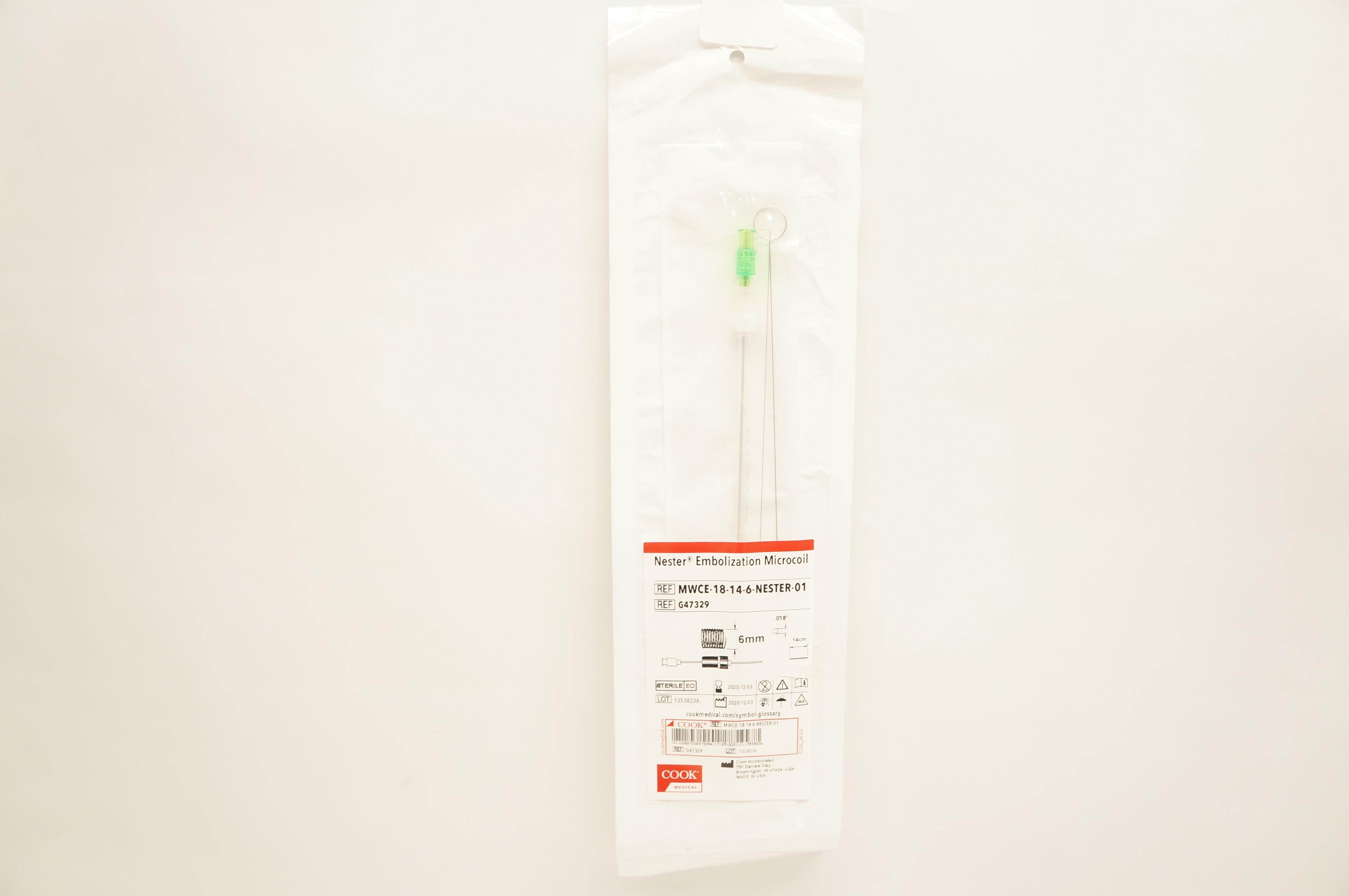 Cook Medical G47329 Nester Embolization Microcoil 6mm x 14cm (x)