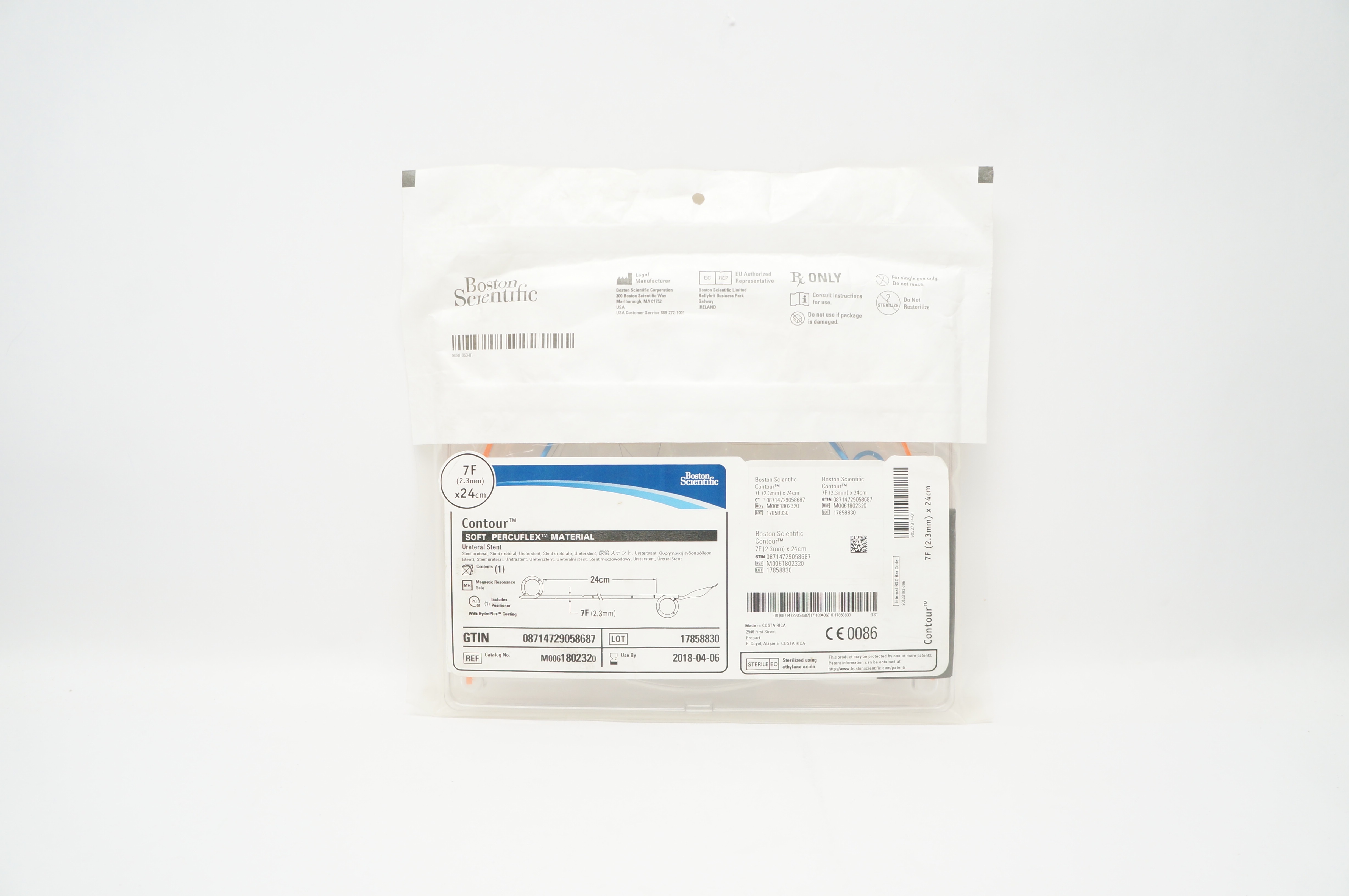 Boston Scientific M0061802320 Contour Ureteral Stnt 7F x 24 cm (x)