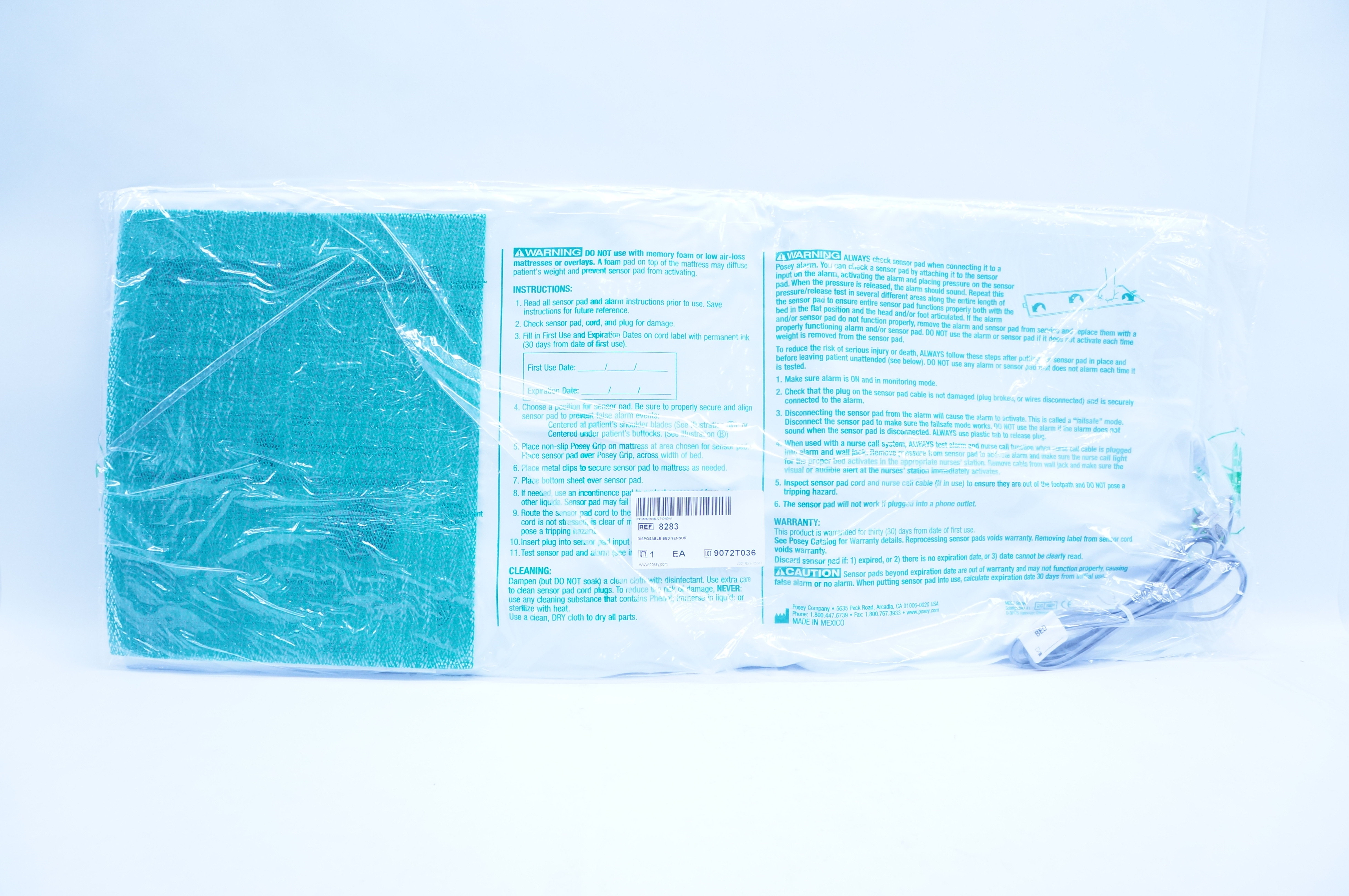 Posey 8283 Disposable Bed Sensor