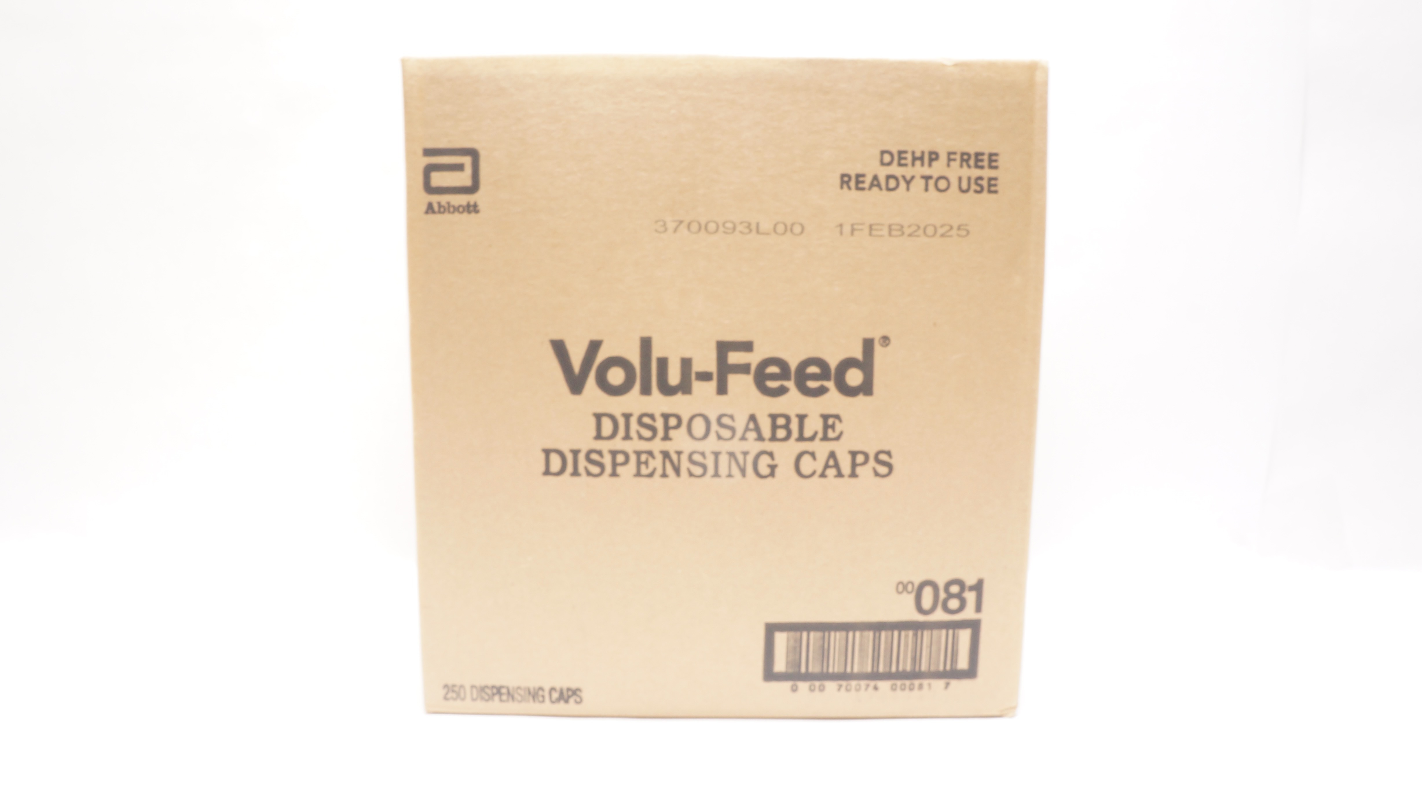 Abbott 370093L00 Volu-Feed Disposable Dispensing Cap - Box of 250