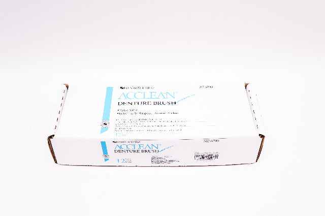 Henry Schein 102-6790 ACCLEAN Denture Brush, Nylon 0.014 - Box of 12