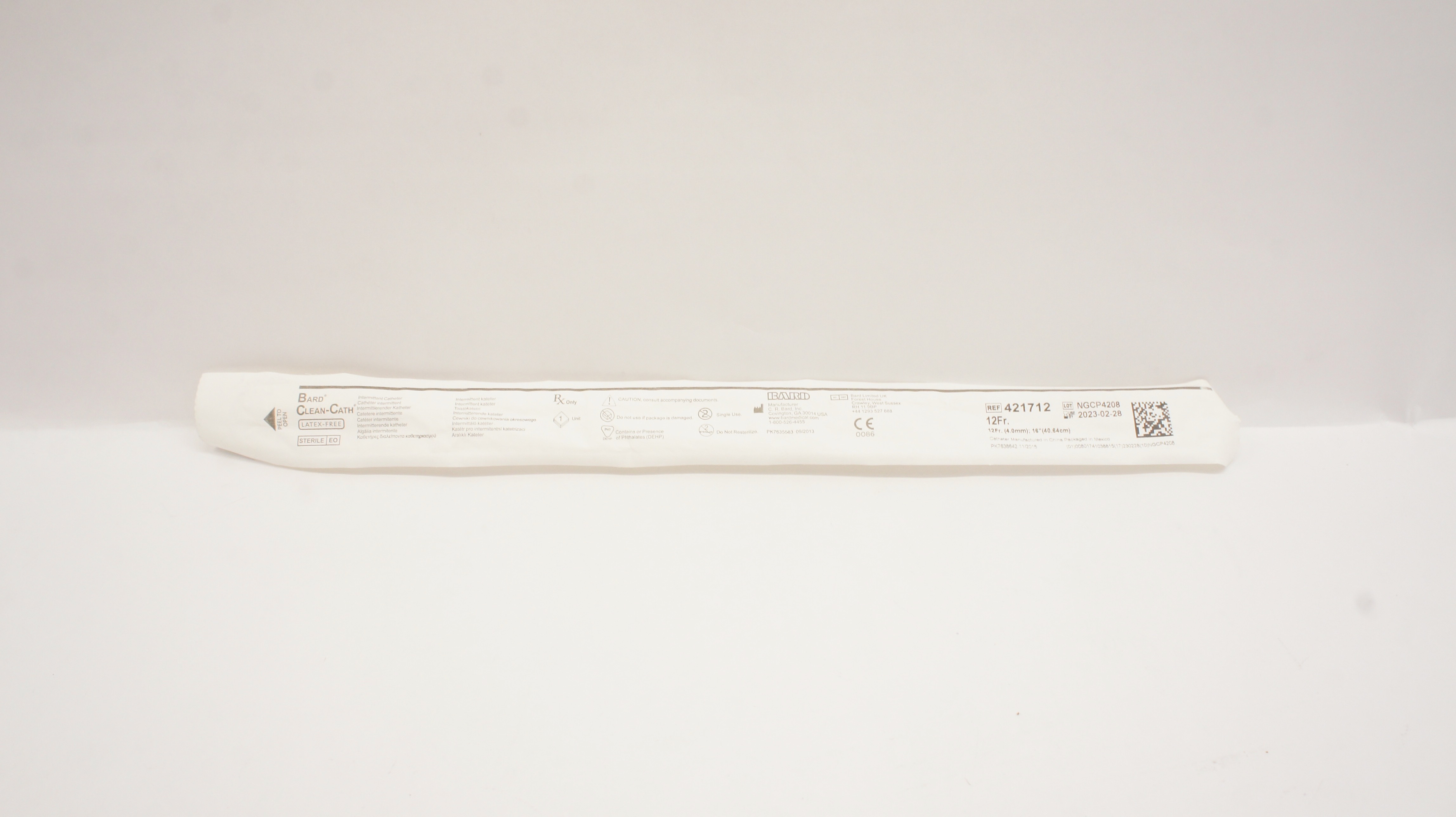 Bard 421712 Clean-Cath Intermittent Cath. 12Fr x 16 inch