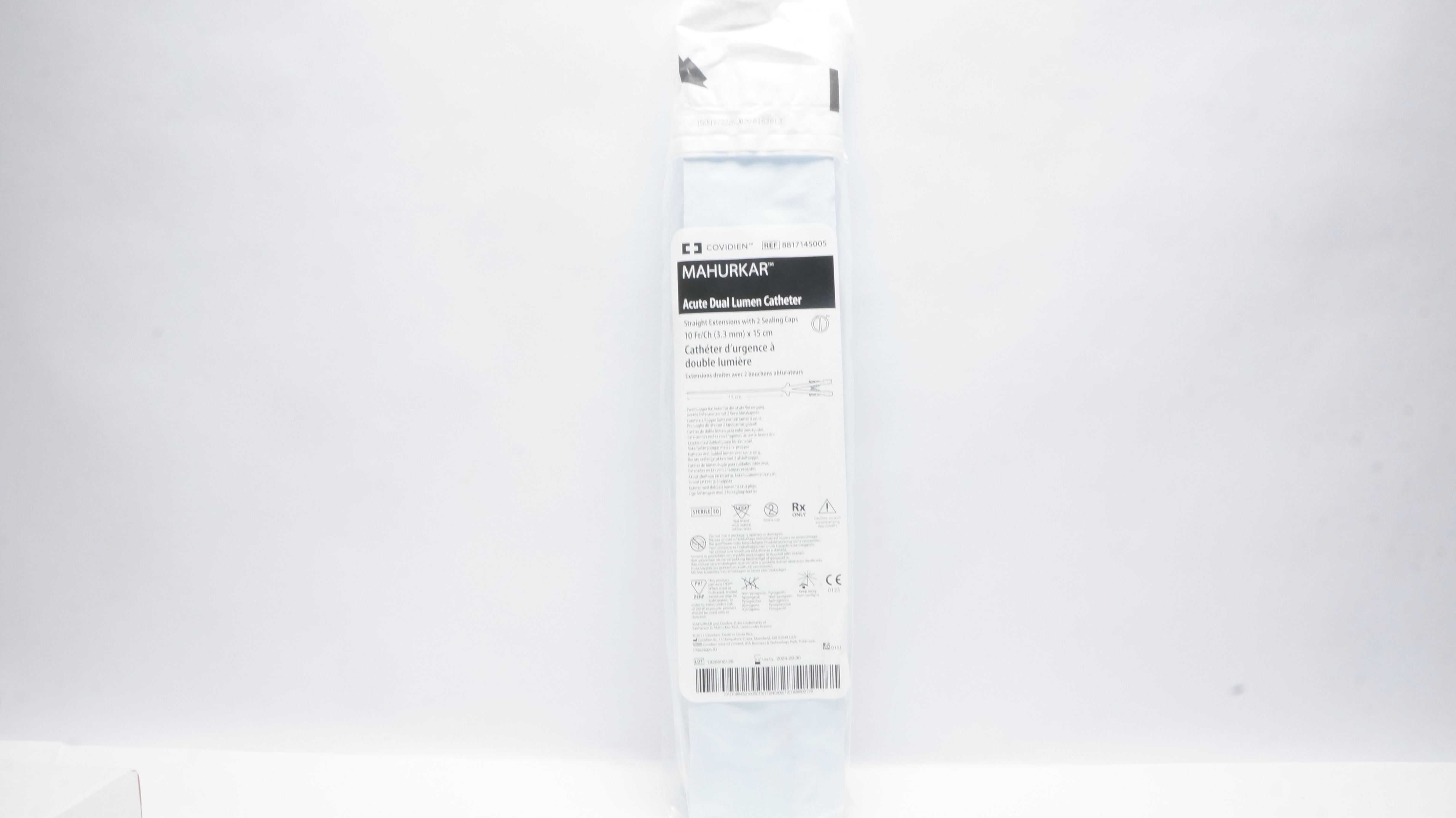 Covidien 8817145005 MAHURKAR Acute Dual Lumen Cath. 10Fr/Ch x 15cm (x)