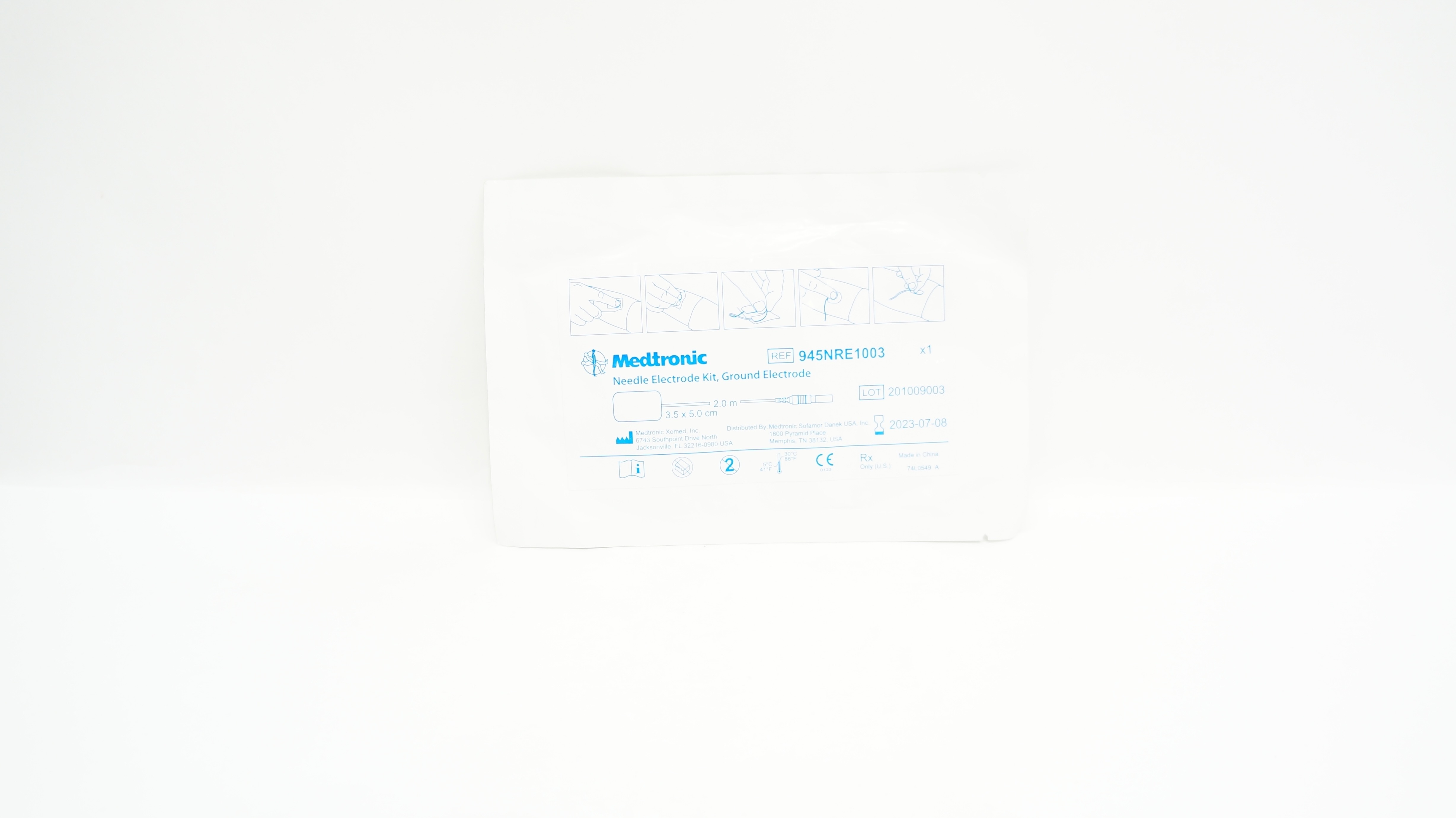 Medtronic 945NRE1003 Ndle Electrode Kit Ground Electrode 2.0 x 3.5 x 5.0cm (x)